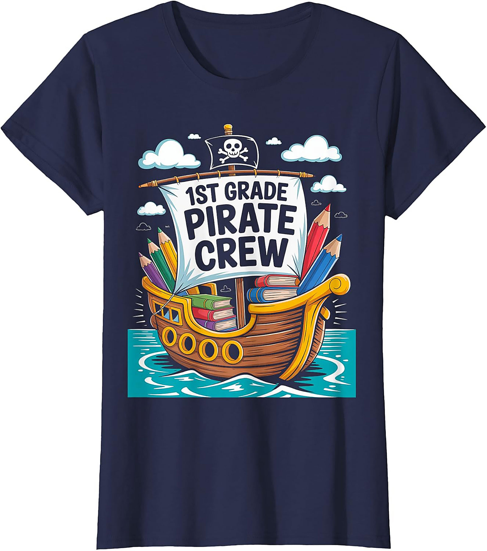 1st Grade Pirate Crew T-shirt | Back to School Teacher Tee
