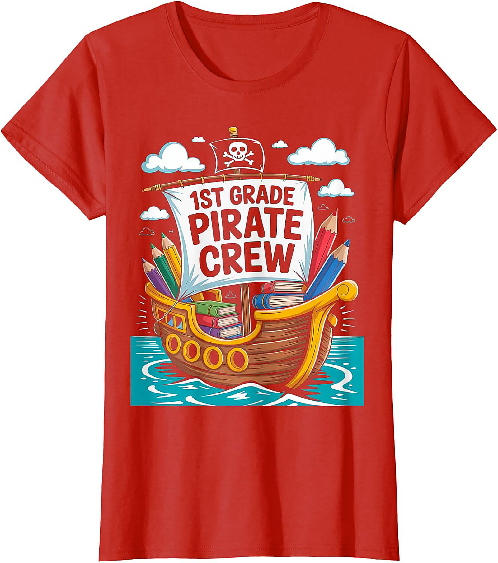 1st Grade Pirate Crew T-shirt | Back to School Teacher Tee