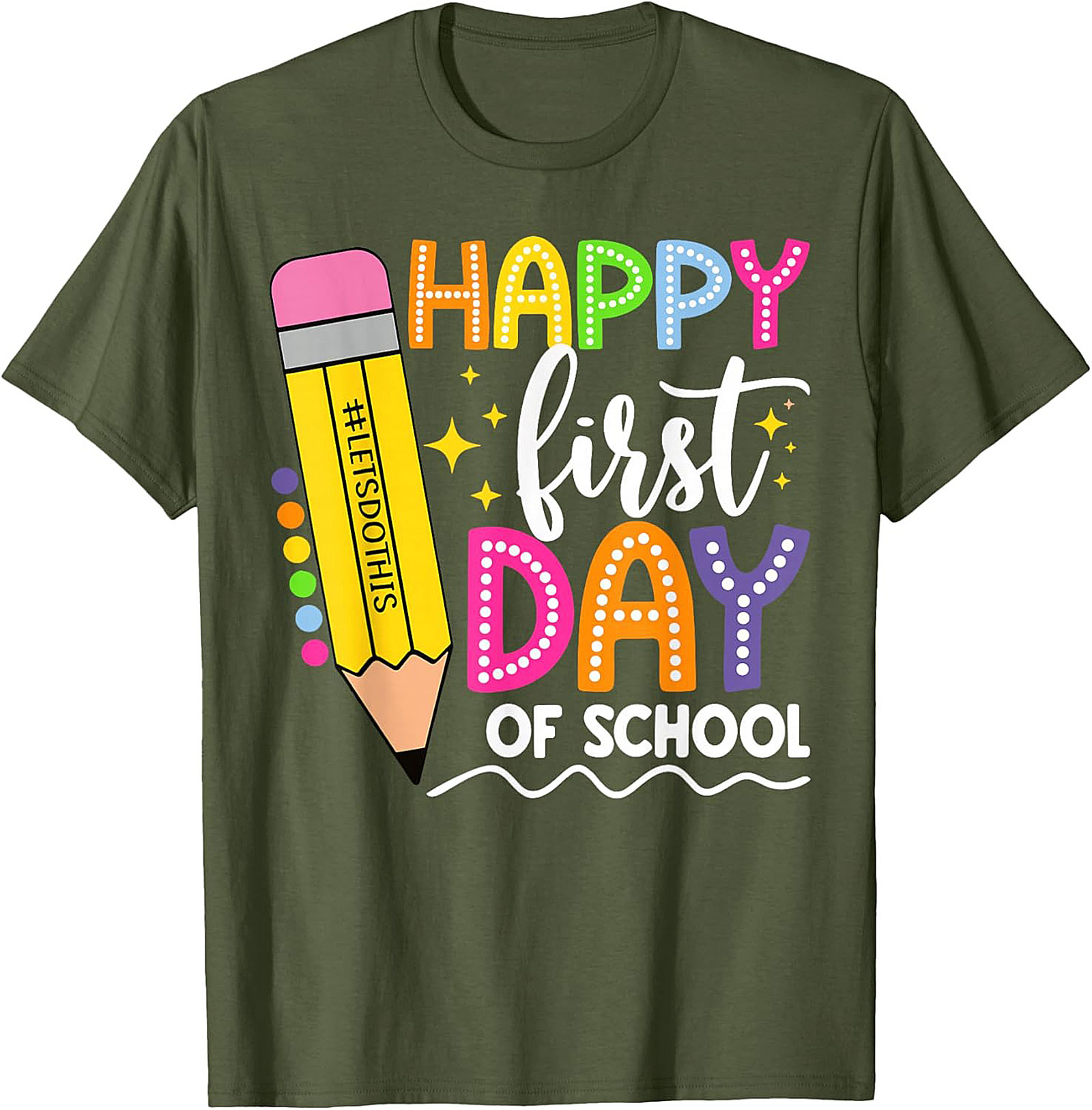 Happy First Day of School T-shirt | Let's Do This Pencil Graphic Tee