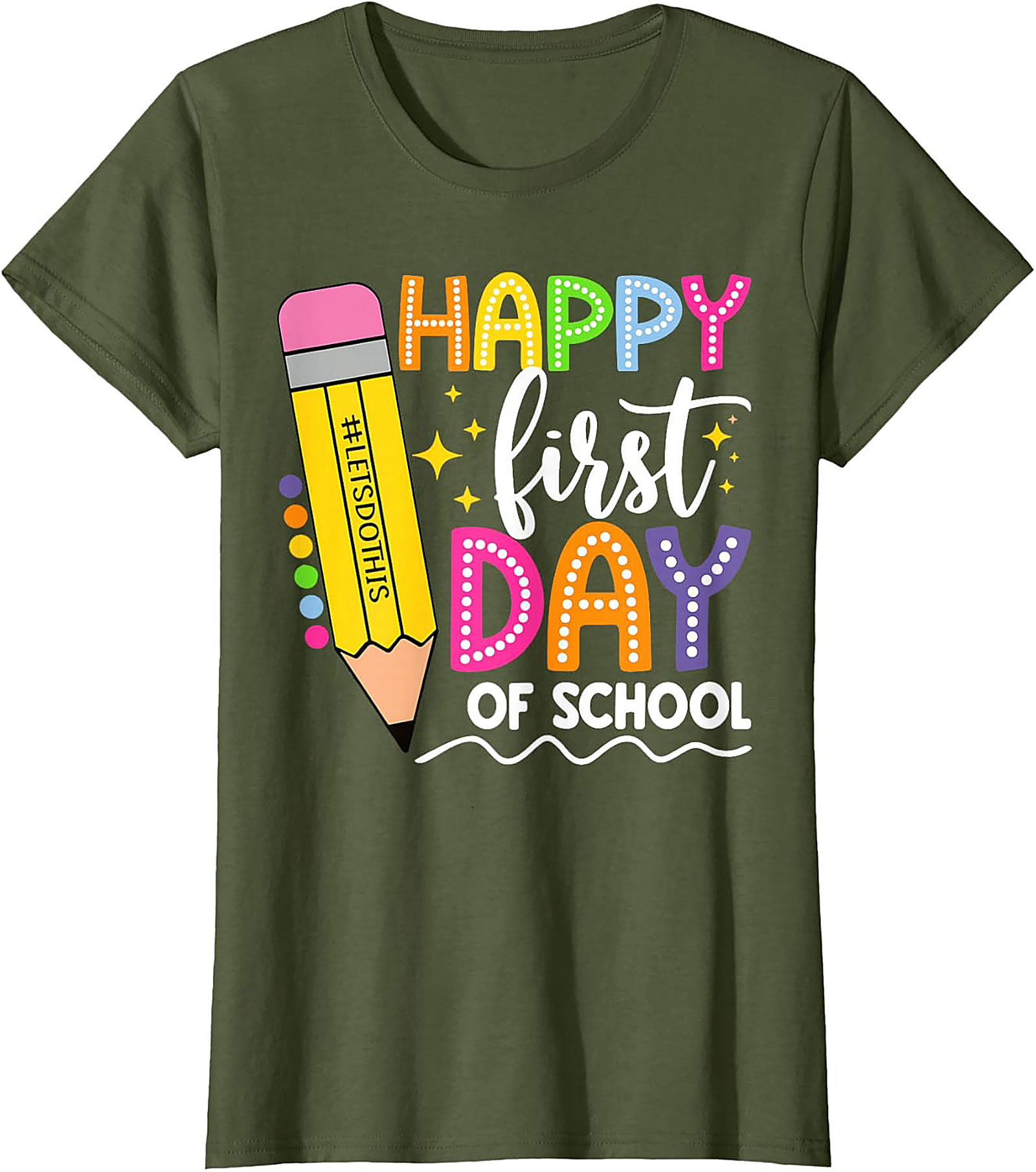 Happy First Day of School T-shirt | Let's Do This Pencil Graphic Tee