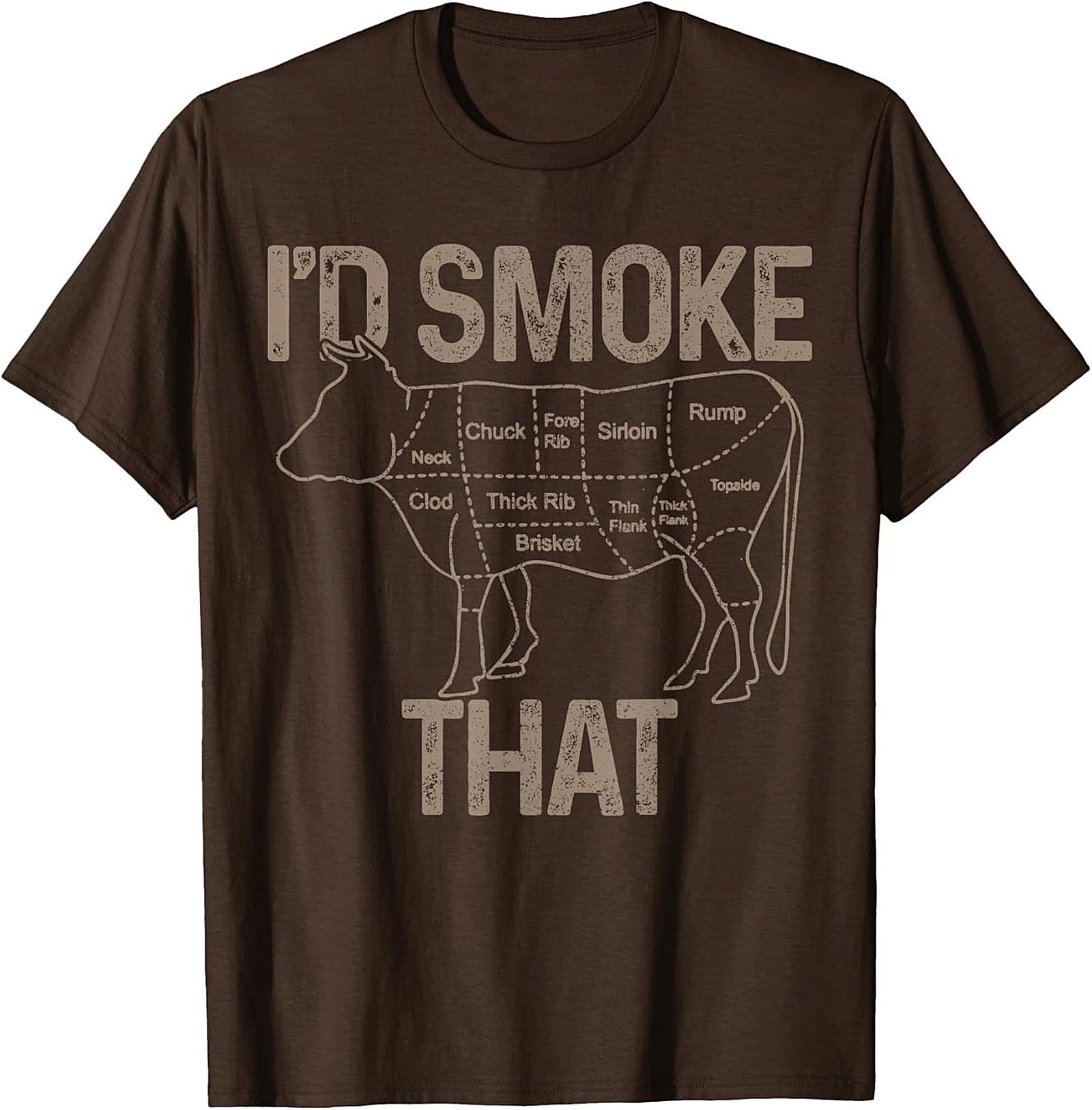  BBQ Smoker Graphic Tee Funny Butcher Cuts Shirt