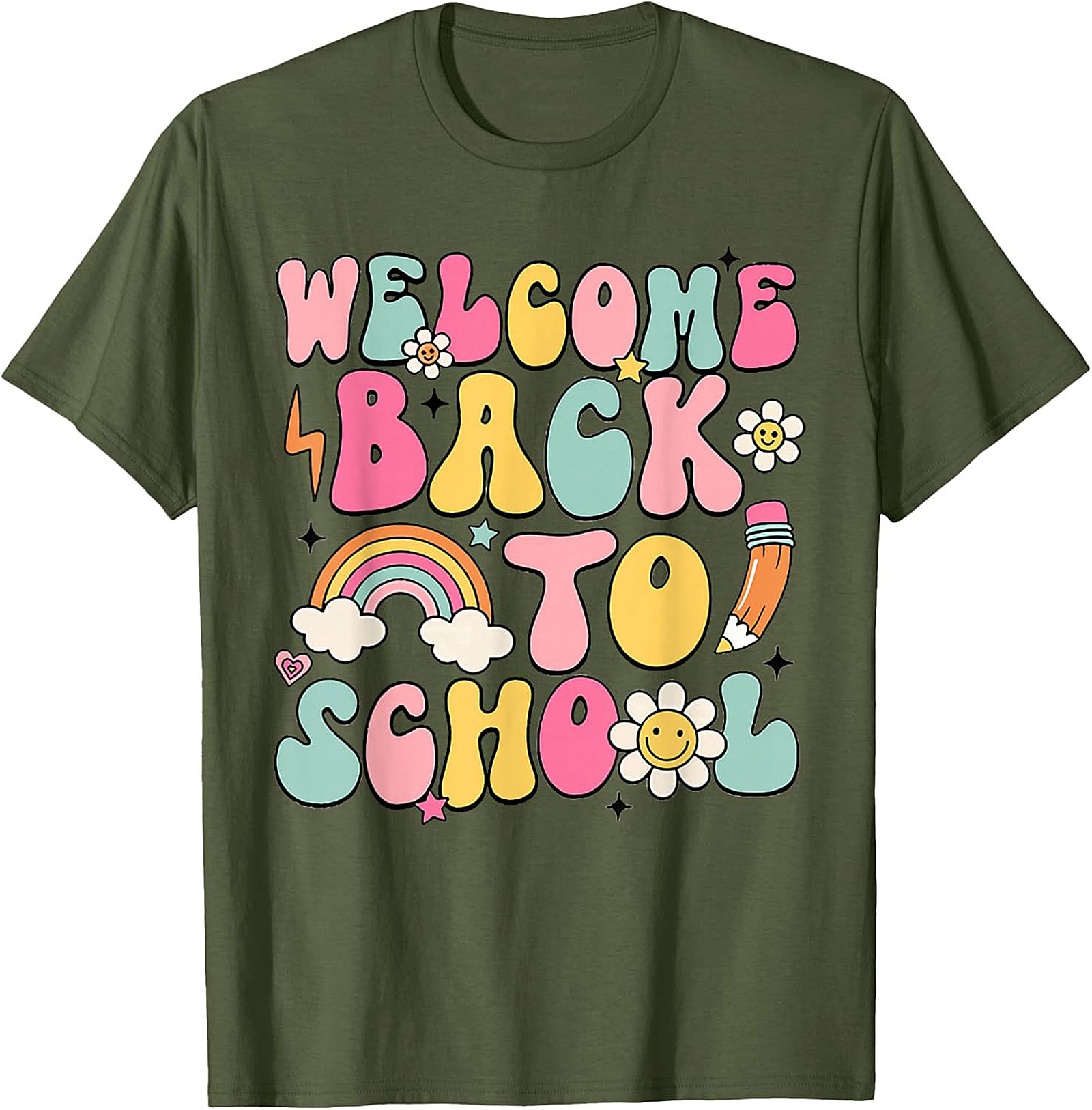 Groovy Welcome Back to School T-shirt | Retro Teacher Student Graphic Tee