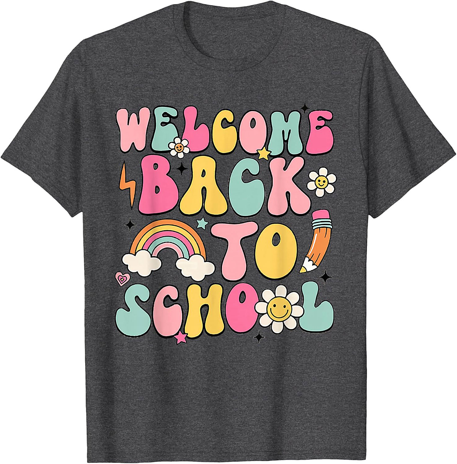 Groovy Welcome Back to School T-shirt | Retro Teacher Student Graphic Tee