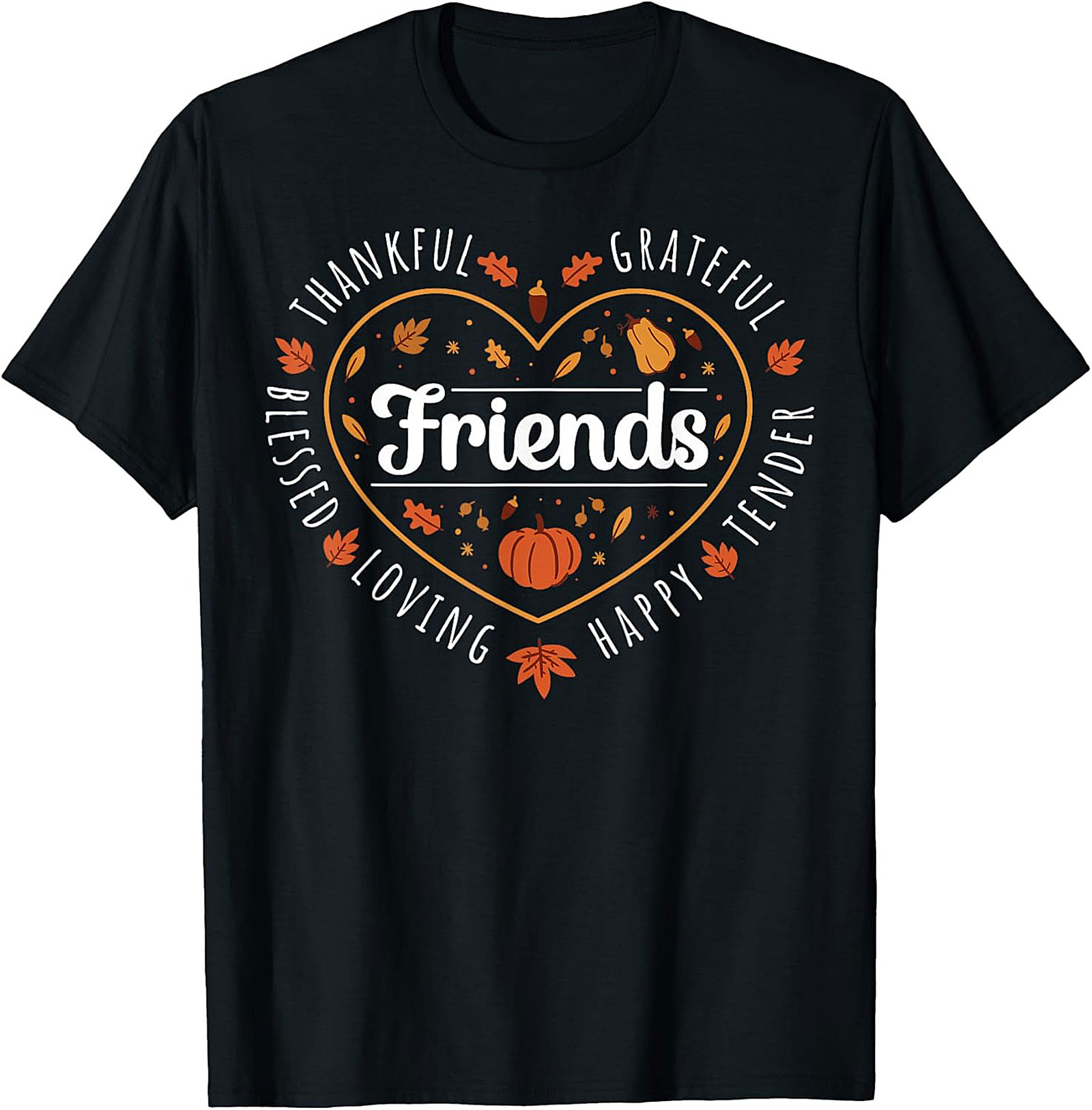 Thanksgiving Friends Graphic Tee | Blessed Grateful Fall Shirt