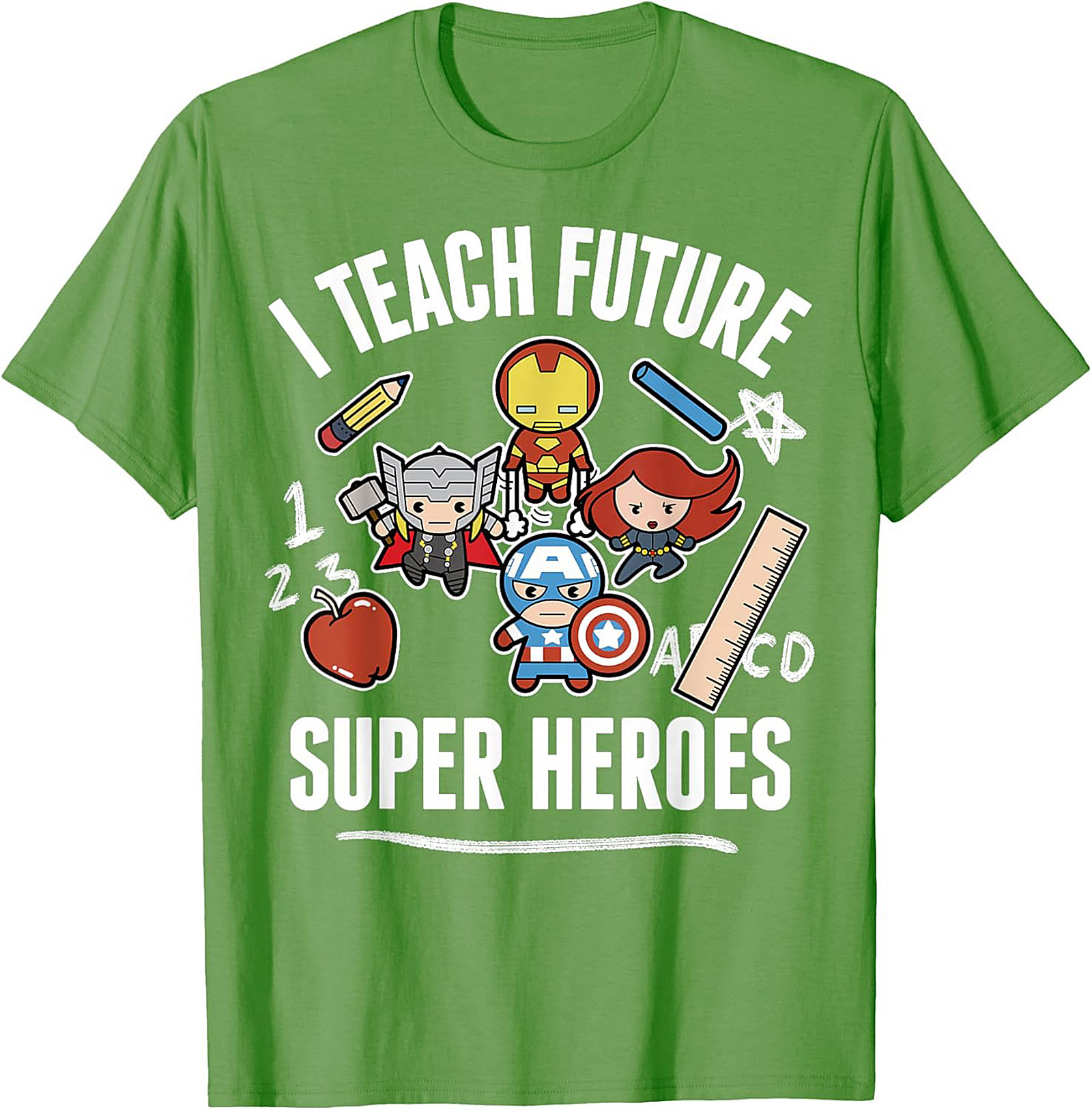 I Teach Future Super Heroes Teacher Superhero Graphic Tee