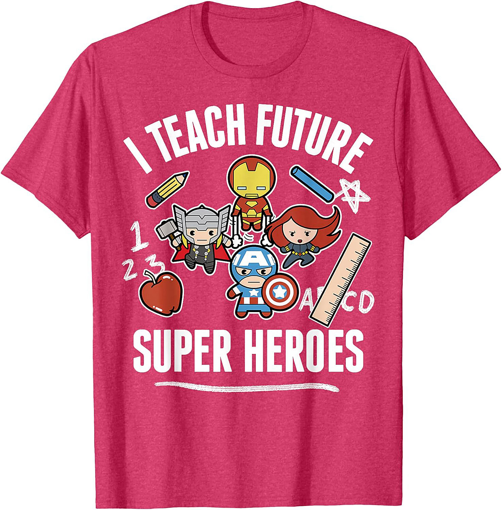 I Teach Future Super Heroes Teacher Superhero Graphic Tee