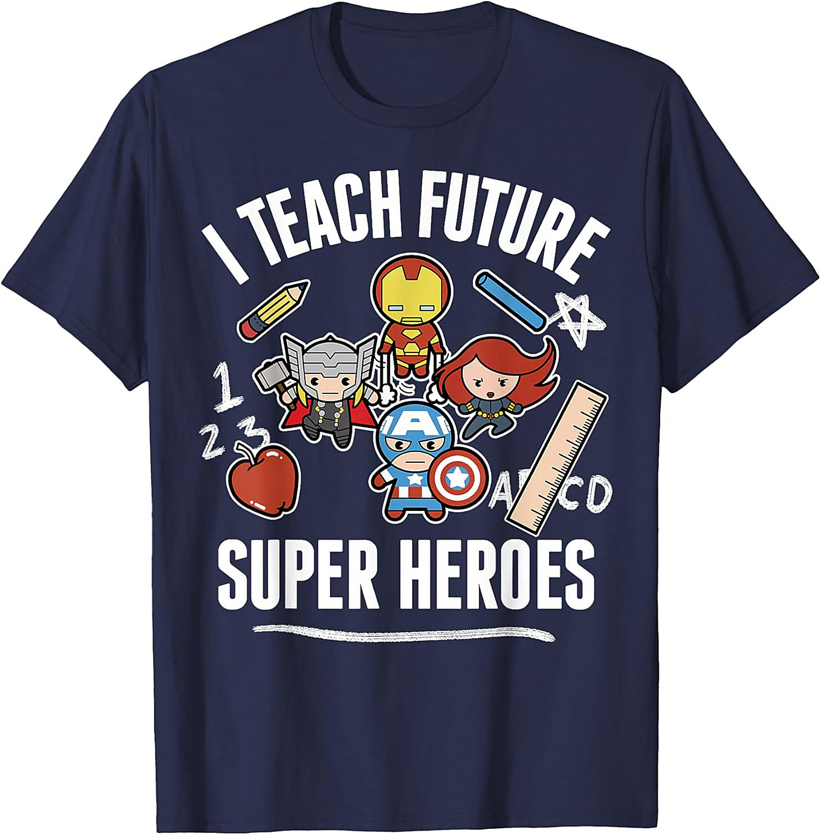 I Teach Future Super Heroes Teacher Superhero Graphic Tee