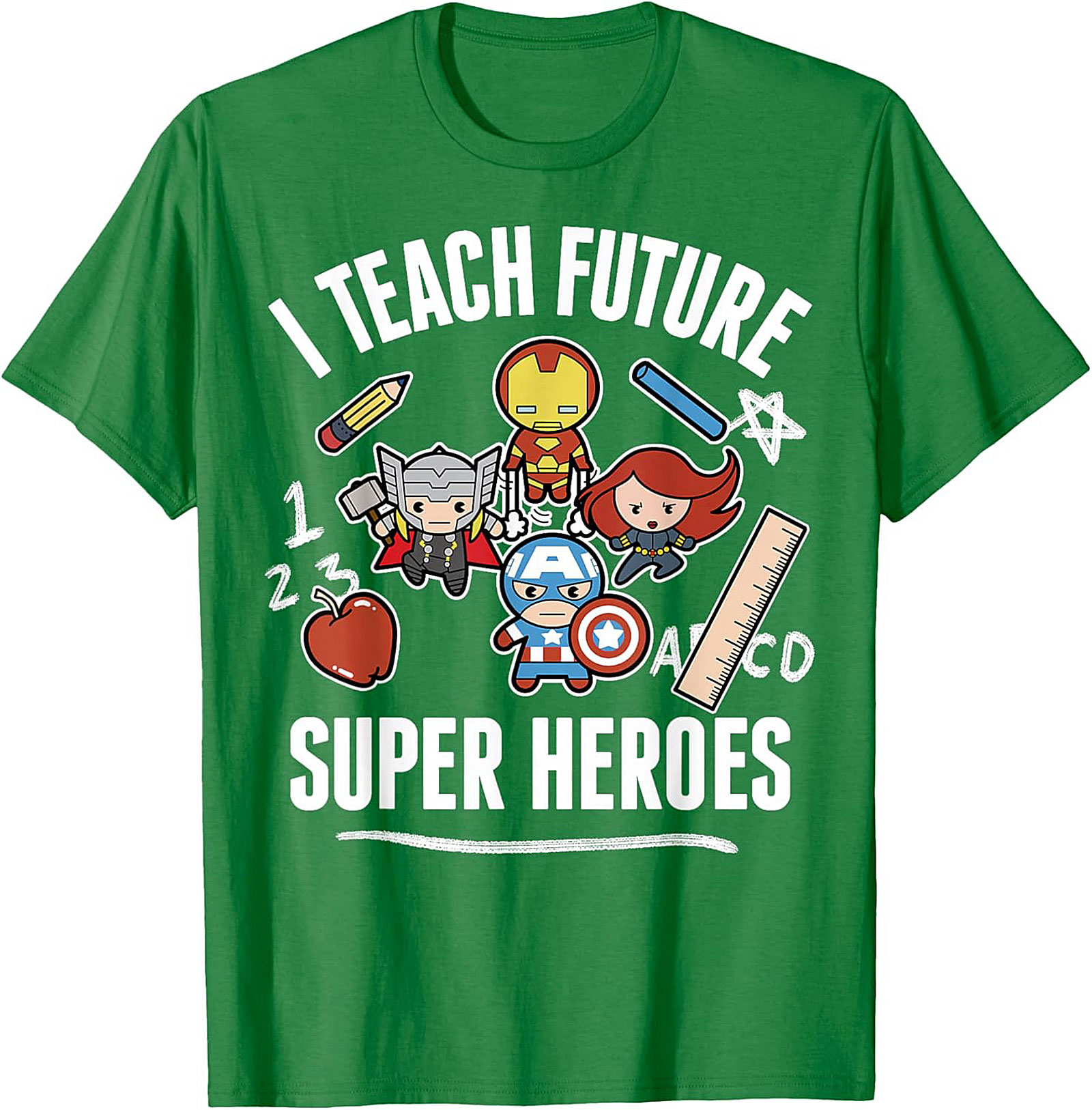 I Teach Future Super Heroes Teacher Superhero Graphic Tee