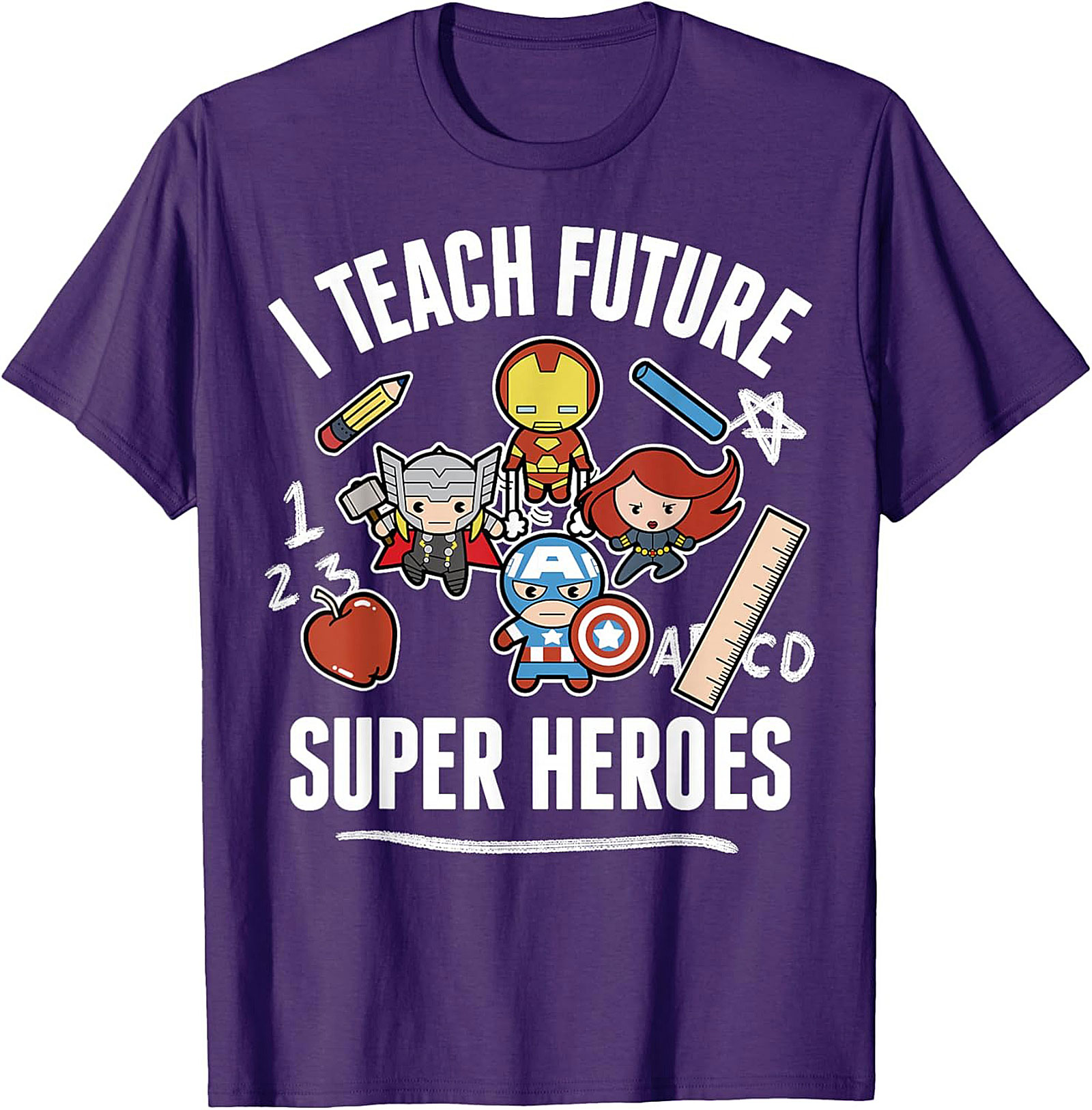 I Teach Future Super Heroes Teacher Superhero Graphic Tee