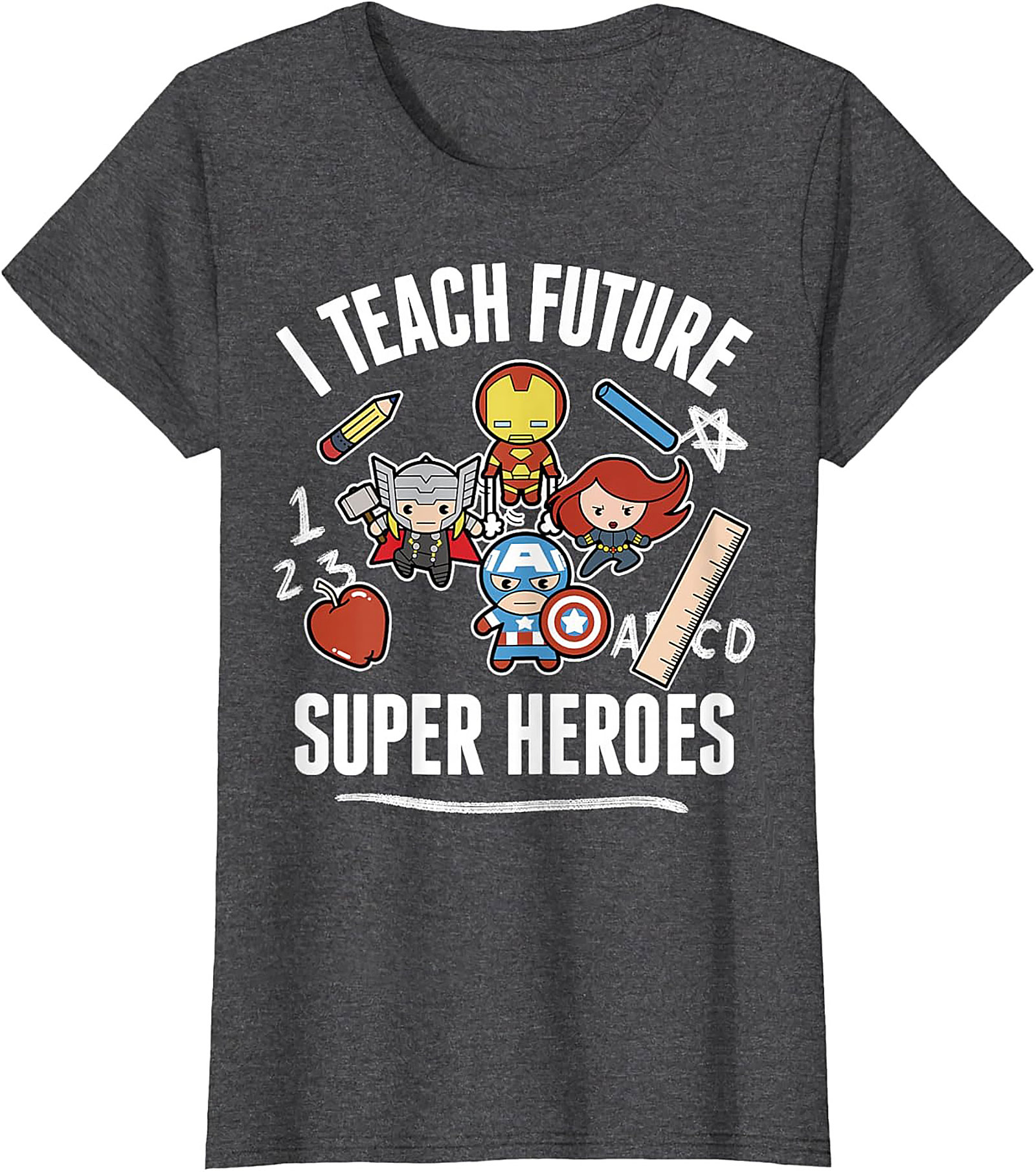 I Teach Future Super Heroes Teacher Superhero Graphic Tee