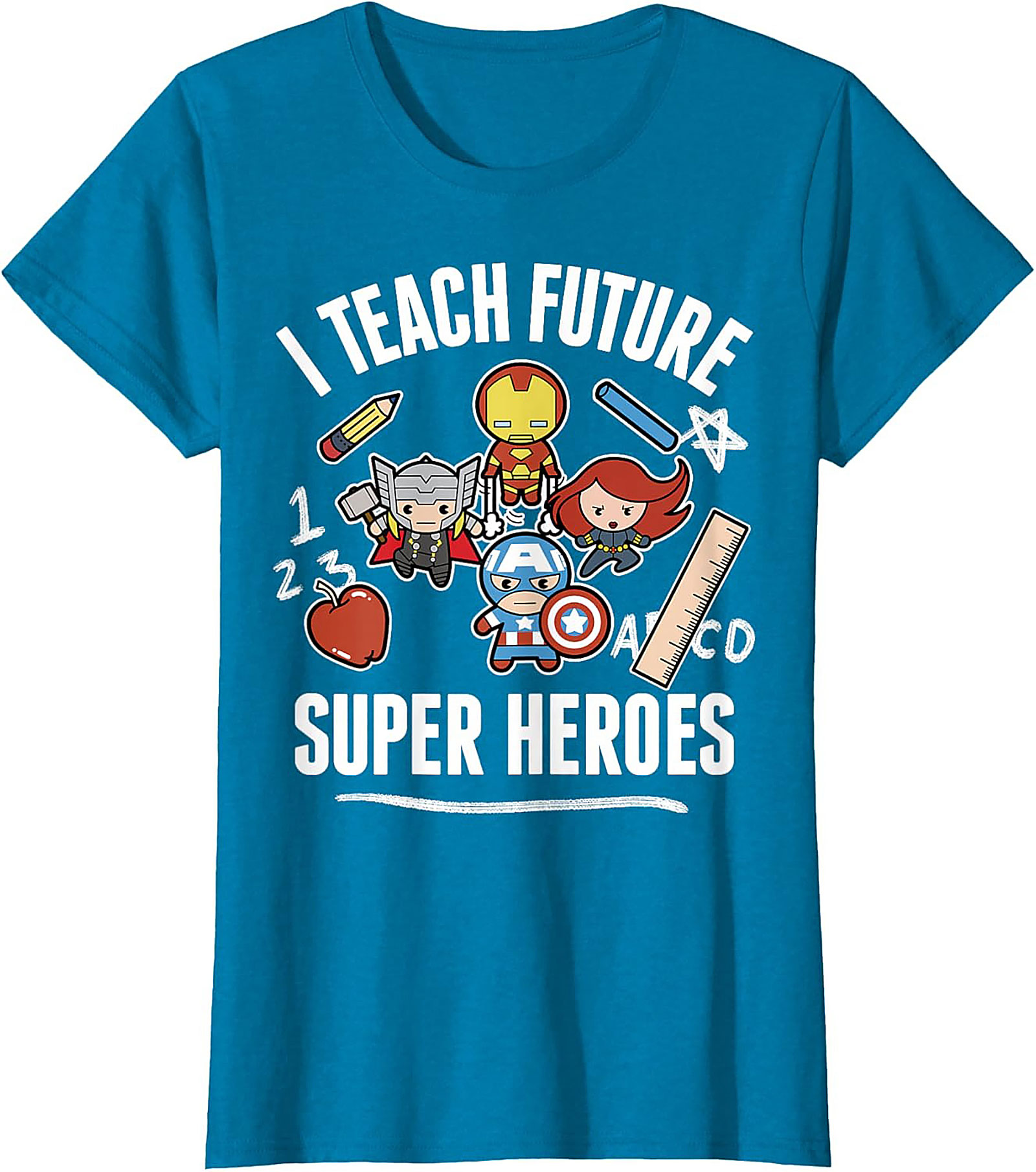 I Teach Future Super Heroes Teacher Superhero Graphic Tee