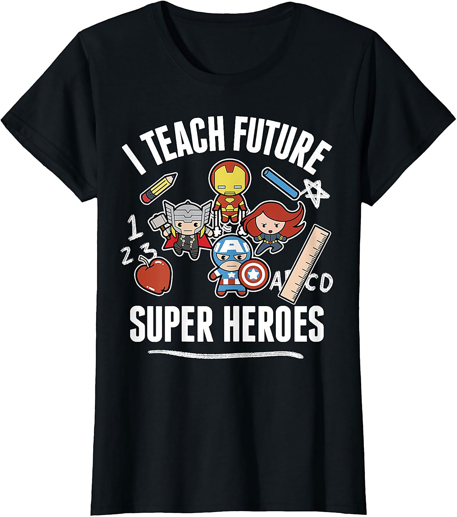 I Teach Future Super Heroes Teacher Superhero Graphic Tee