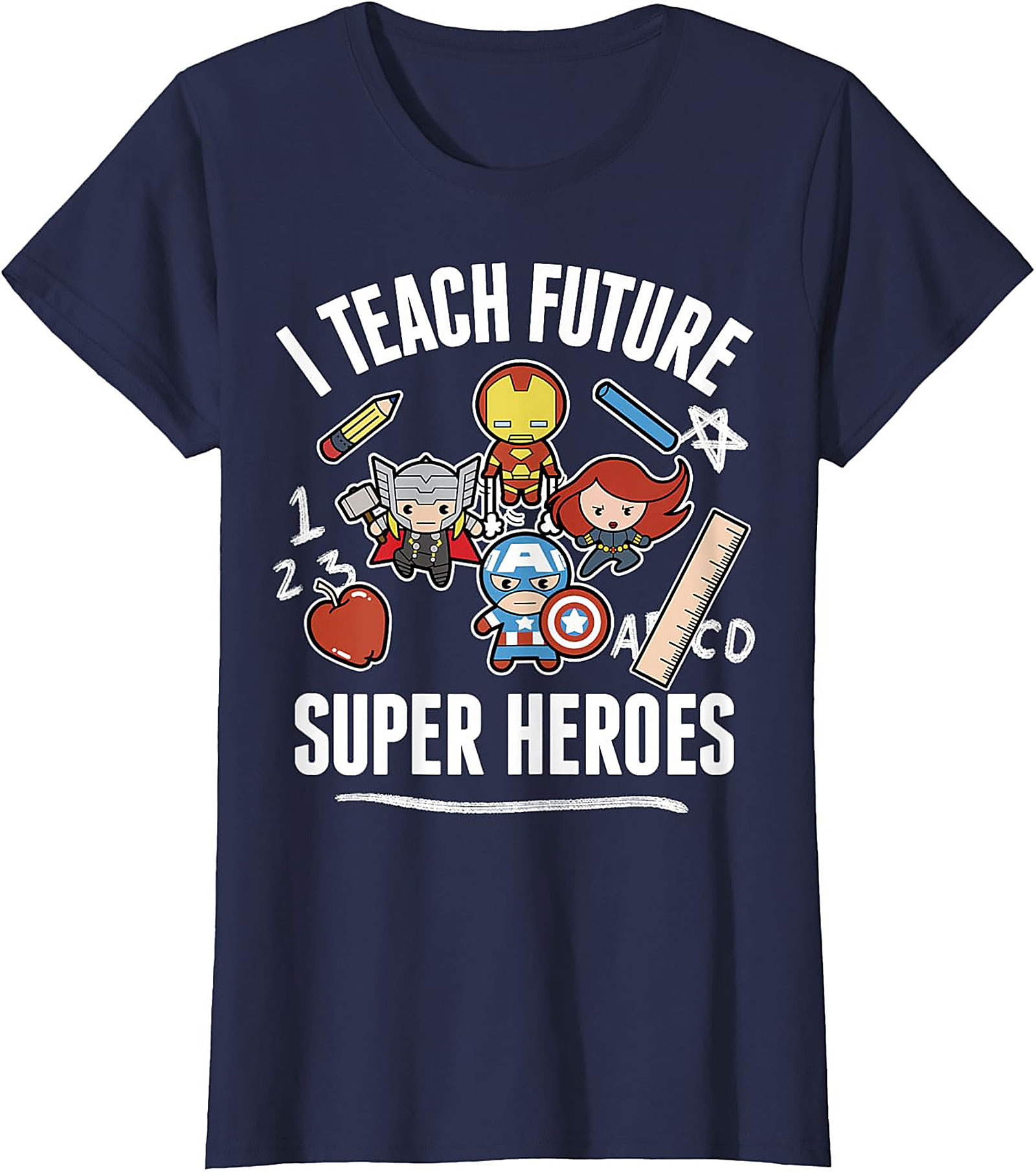 I Teach Future Super Heroes Teacher Superhero Graphic Tee