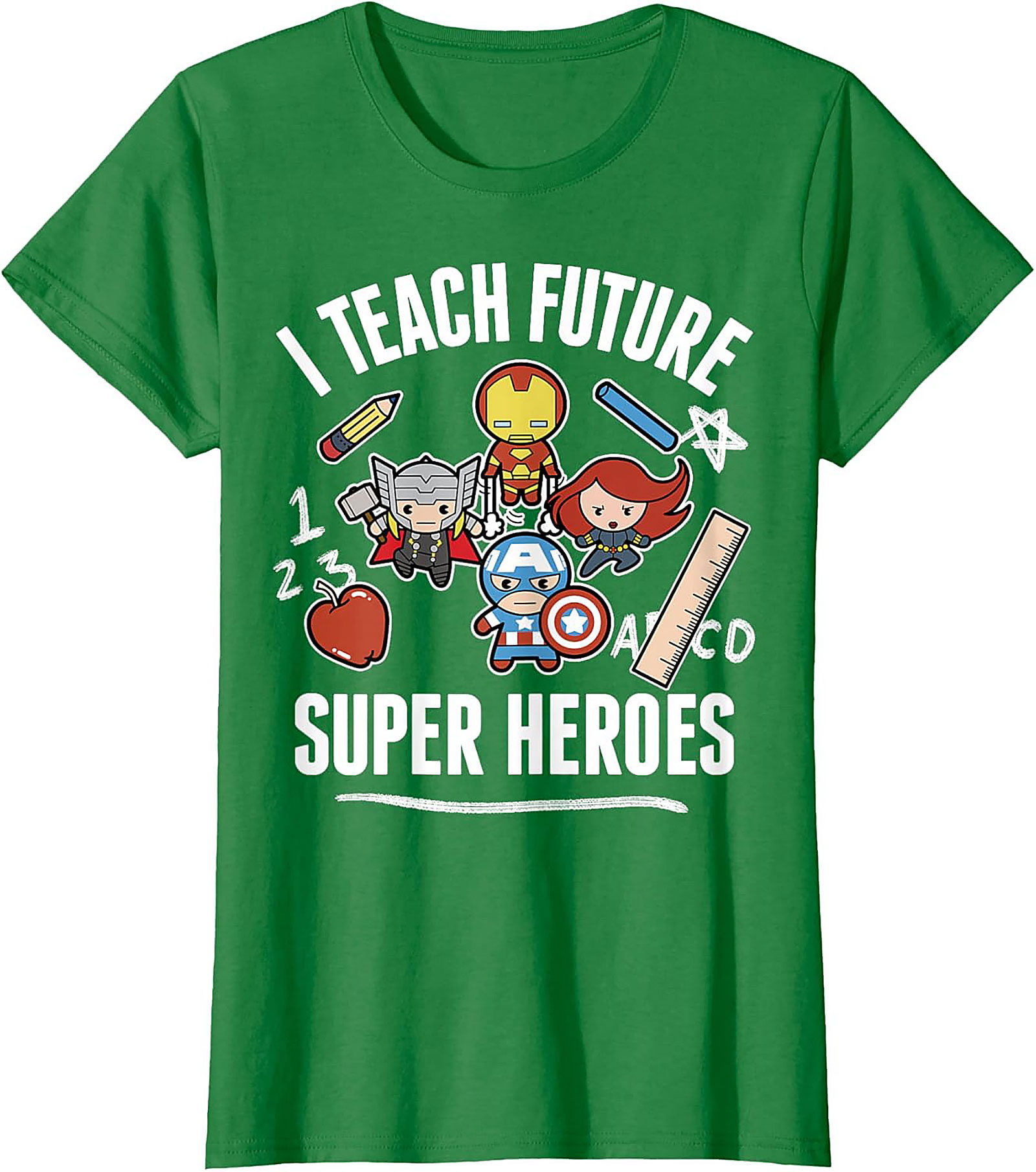 I Teach Future Super Heroes Teacher Superhero Graphic Tee