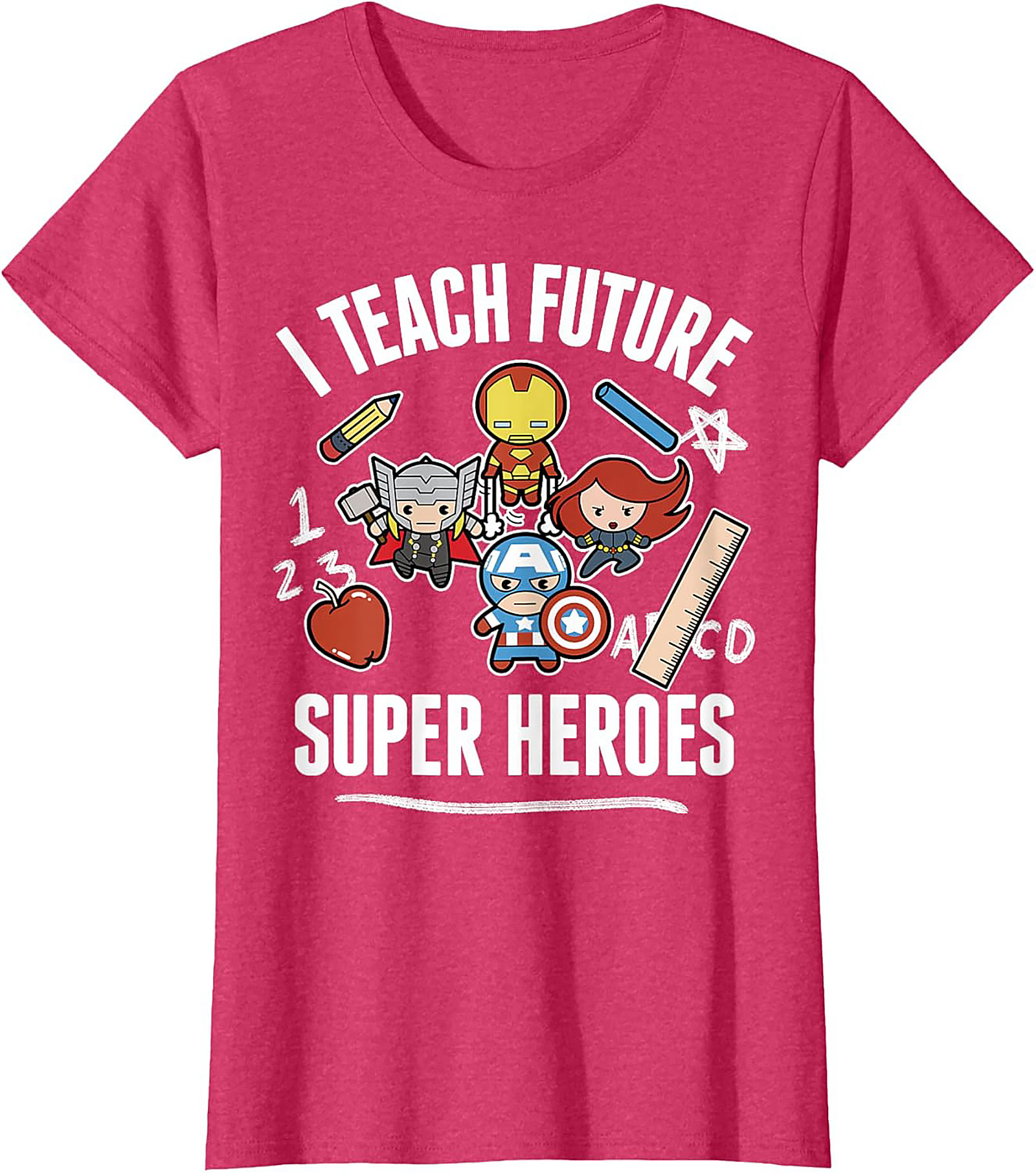 I Teach Future Super Heroes Teacher Superhero Graphic Tee