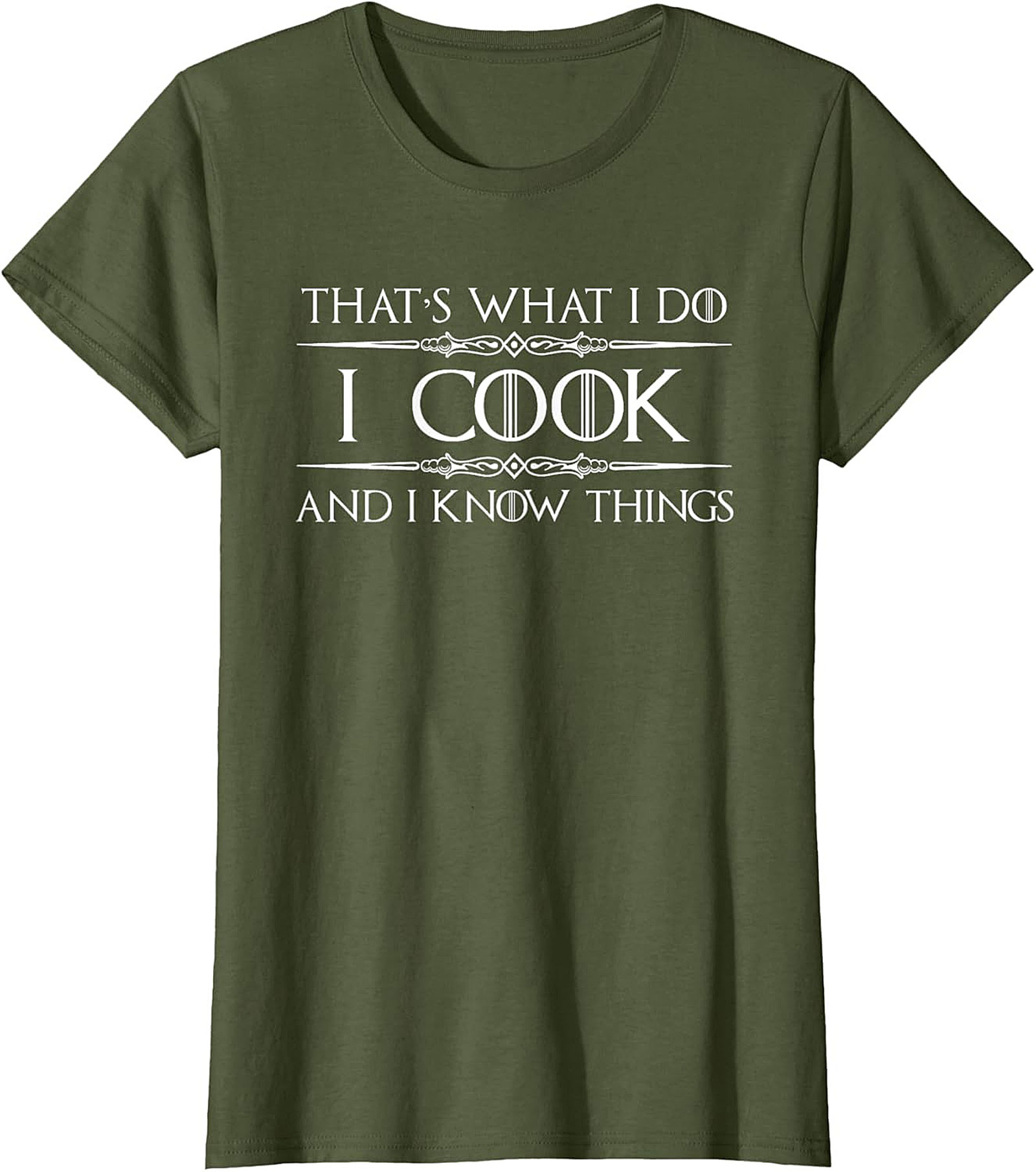 Funny Cooking T-Shirt I Cook & I Know Things Tee