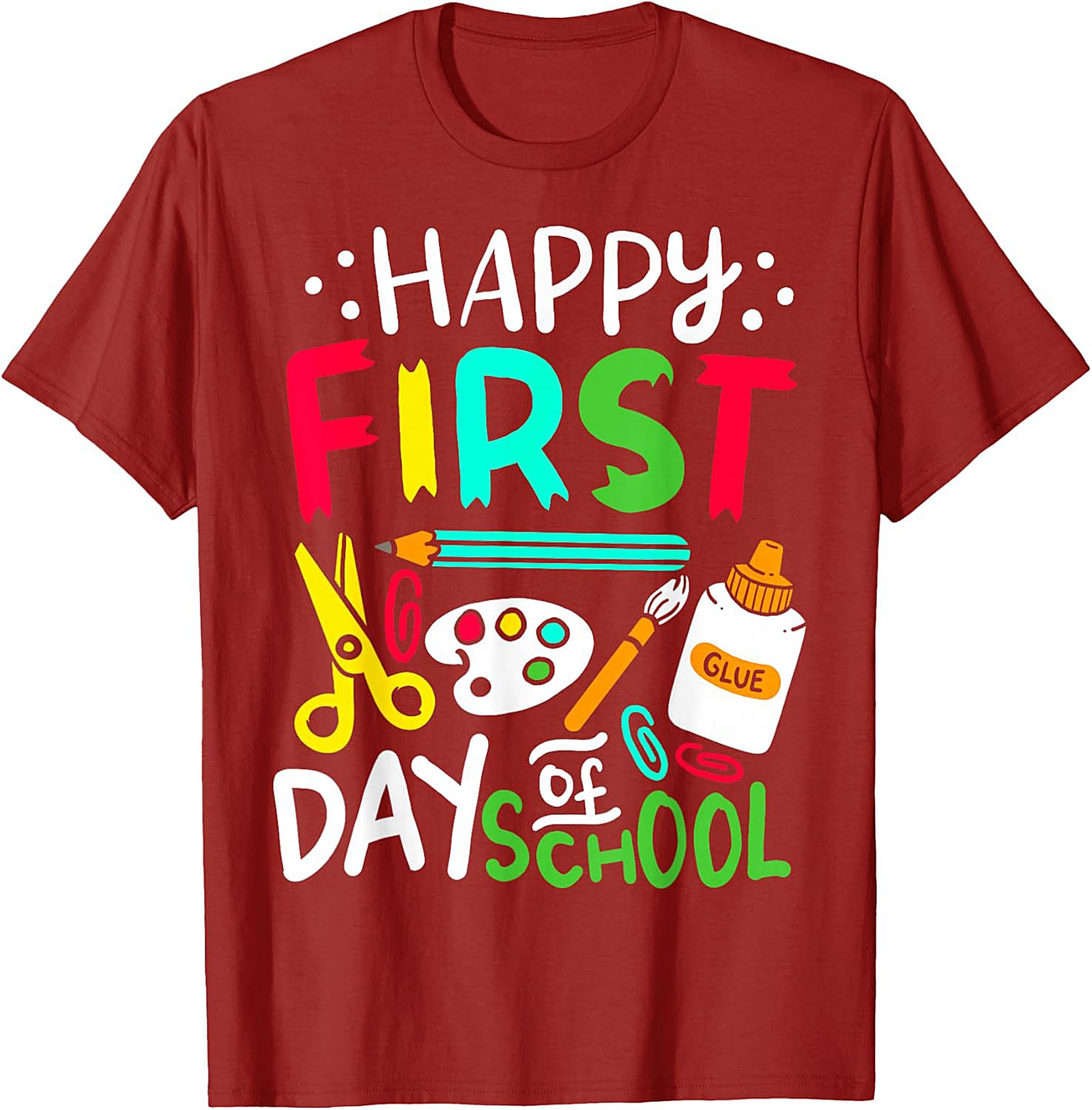 Happy First Day of School T-Shirt | Back to School Graphic Tee