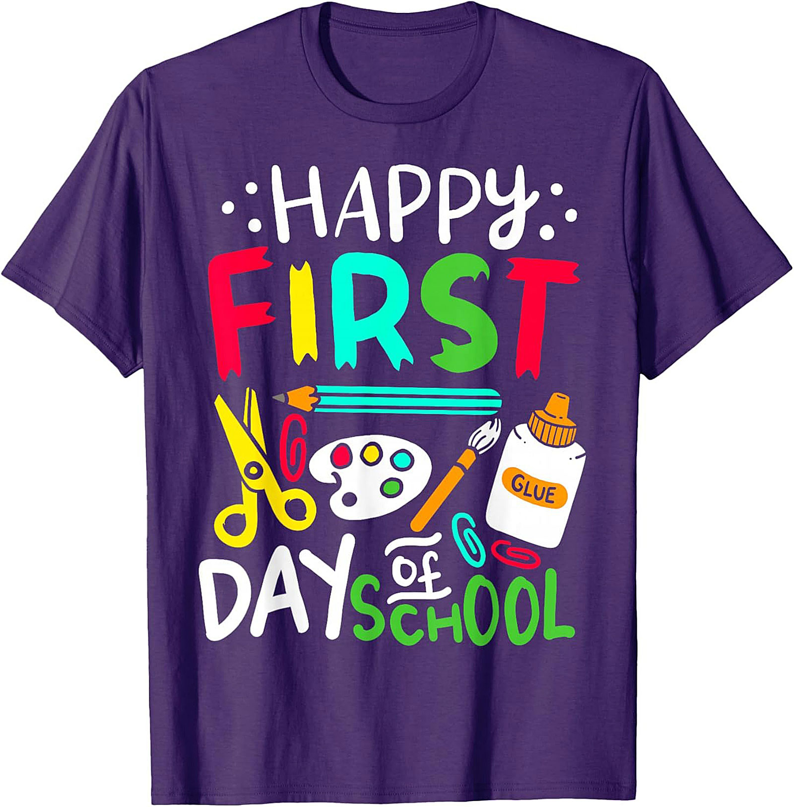 Happy First Day of School T-Shirt | Back to School Graphic Tee