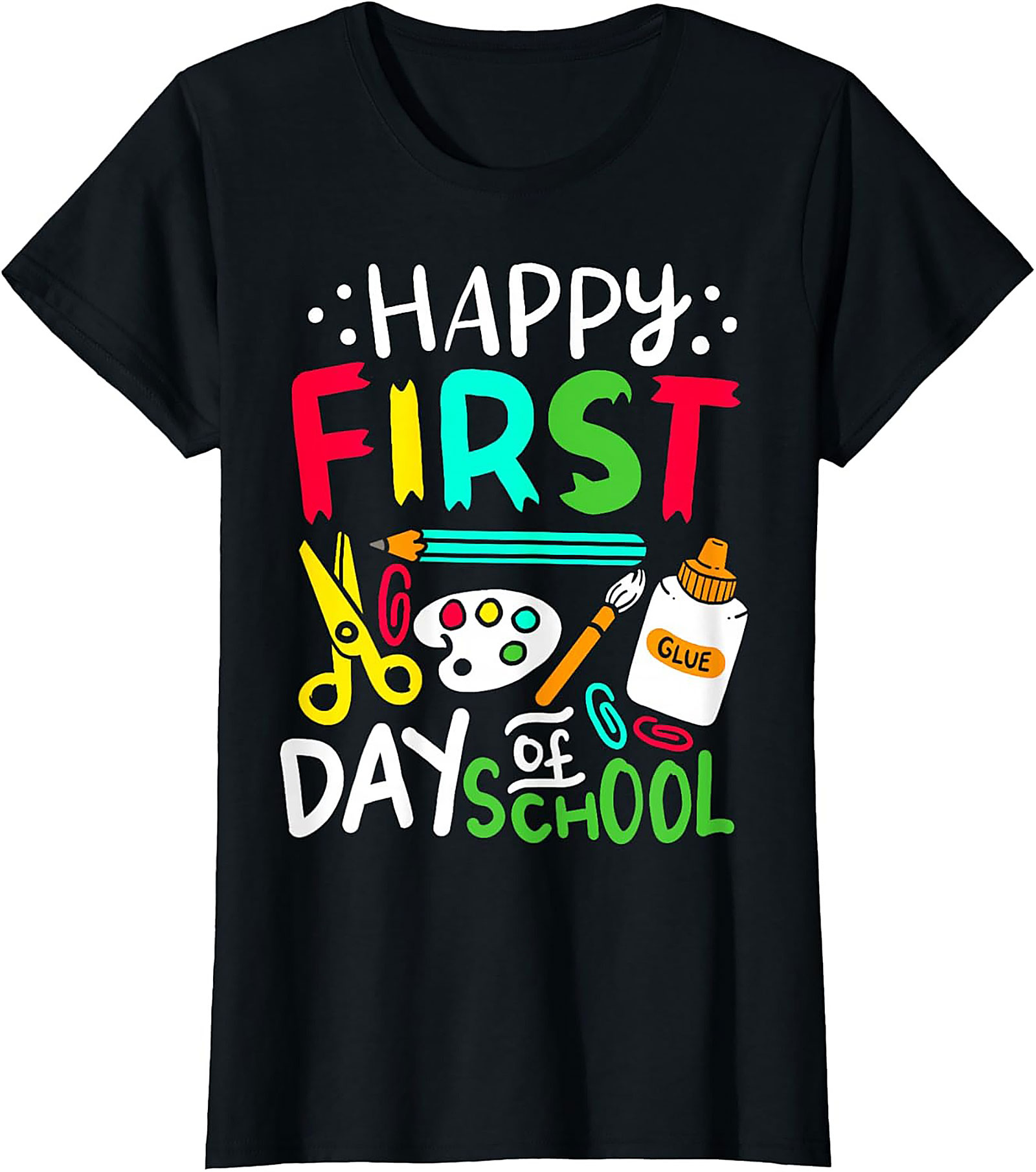 Happy First Day of School T-Shirt | Back to School Graphic Tee