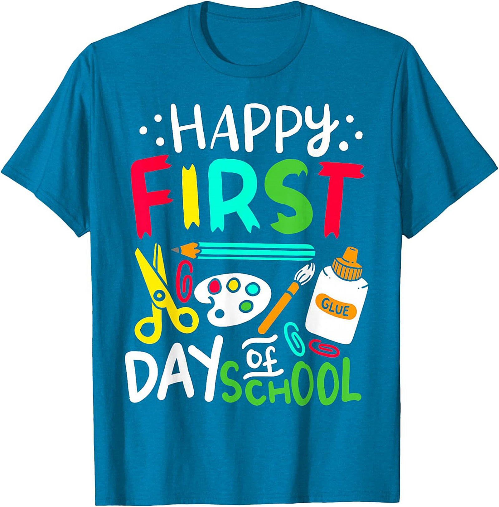 Happy First Day of School T-Shirt | Back to School Graphic Tee