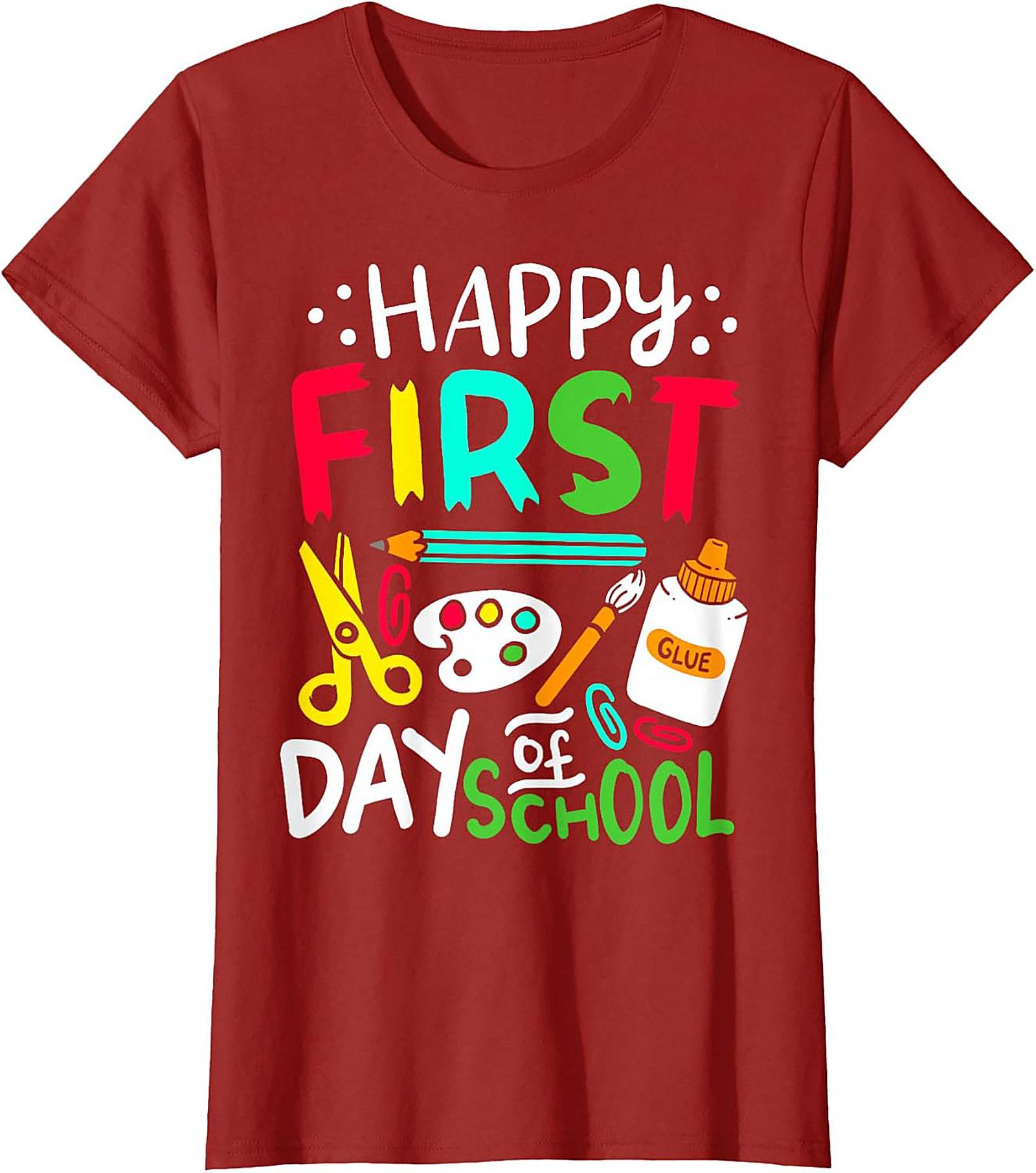 Happy First Day of School T-Shirt | Back to School Graphic Tee