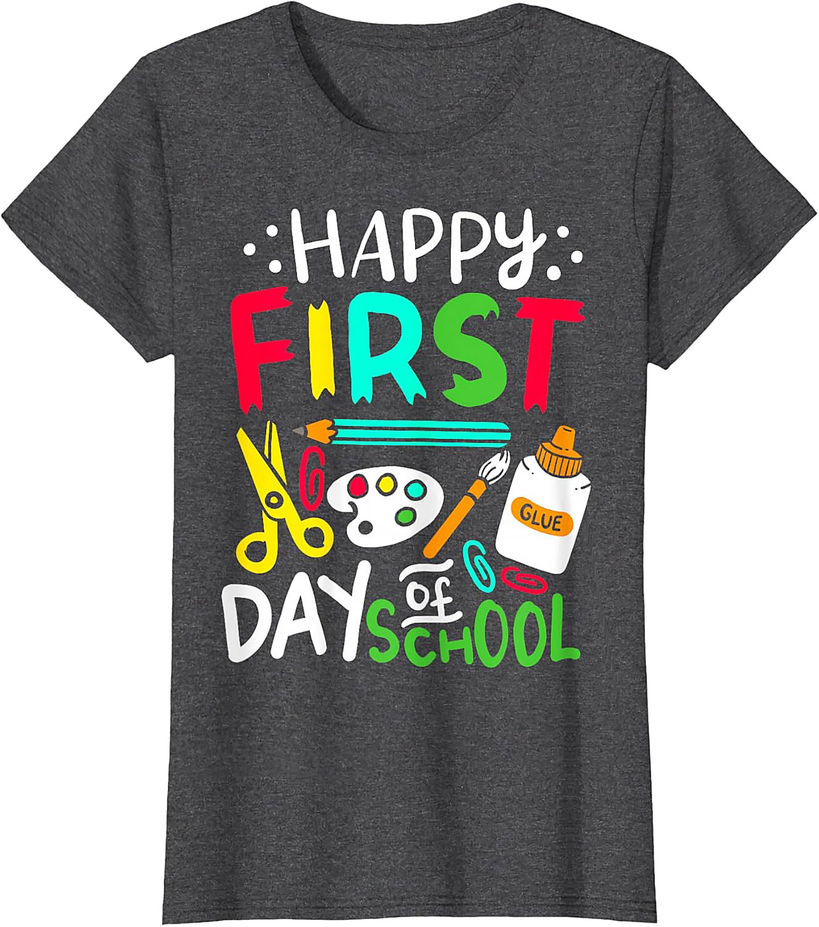 Happy First Day of School T-Shirt | Back to School Graphic Tee