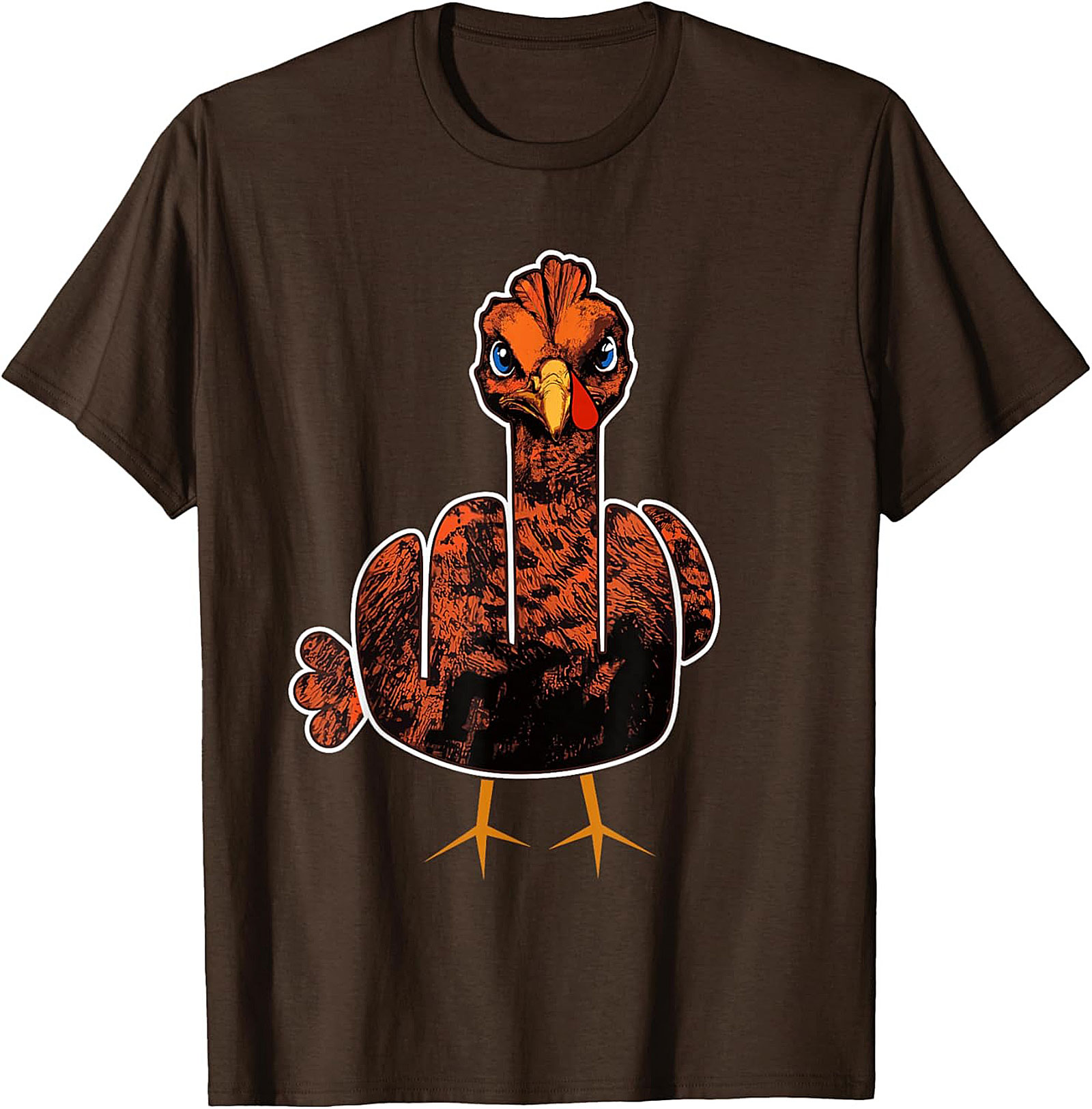 Angry Turkey Flipping Bird Funny T-Shirt | Thanksgiving Tee