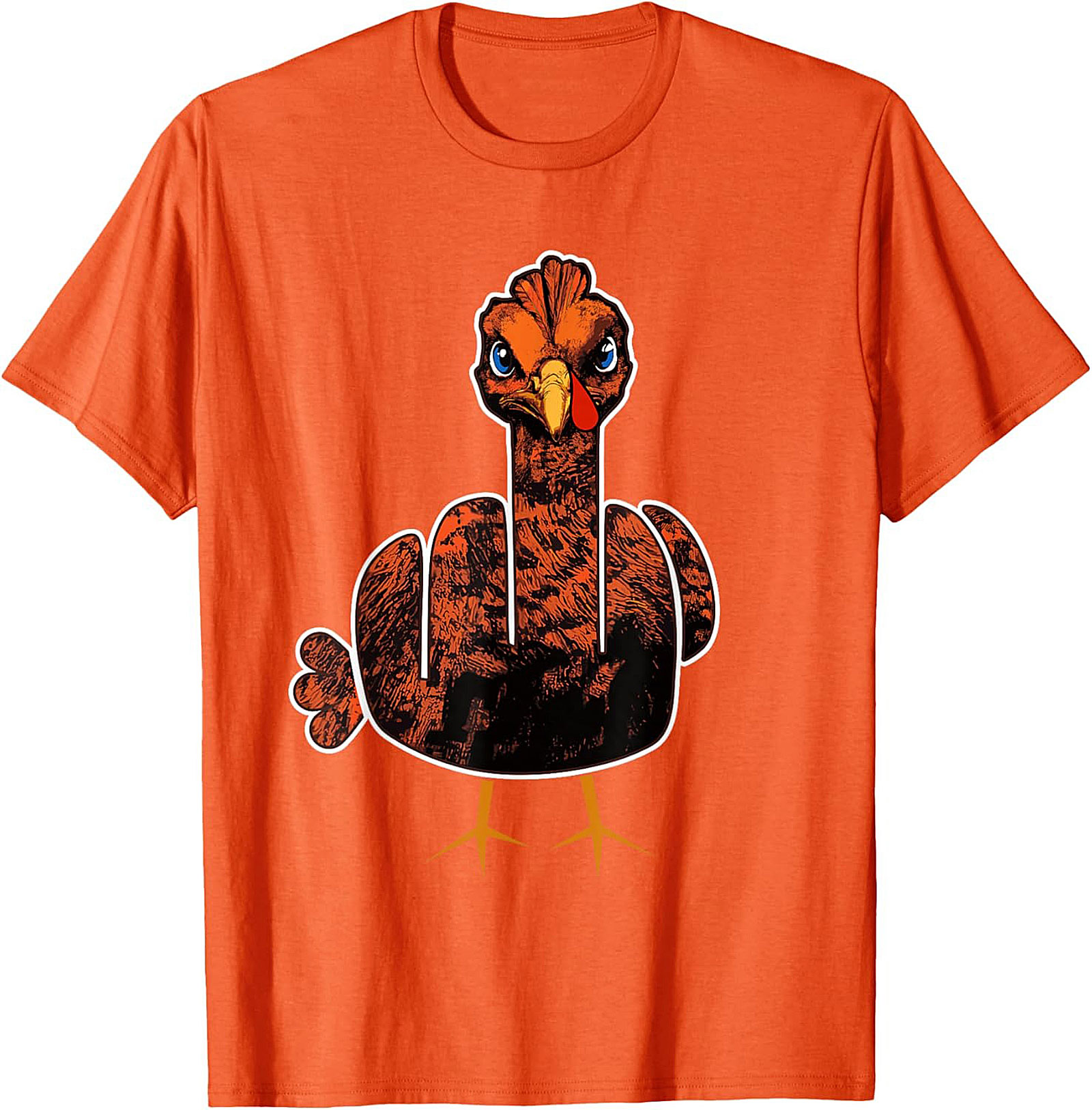 Angry Turkey Flipping Bird Funny T-Shirt | Thanksgiving Tee