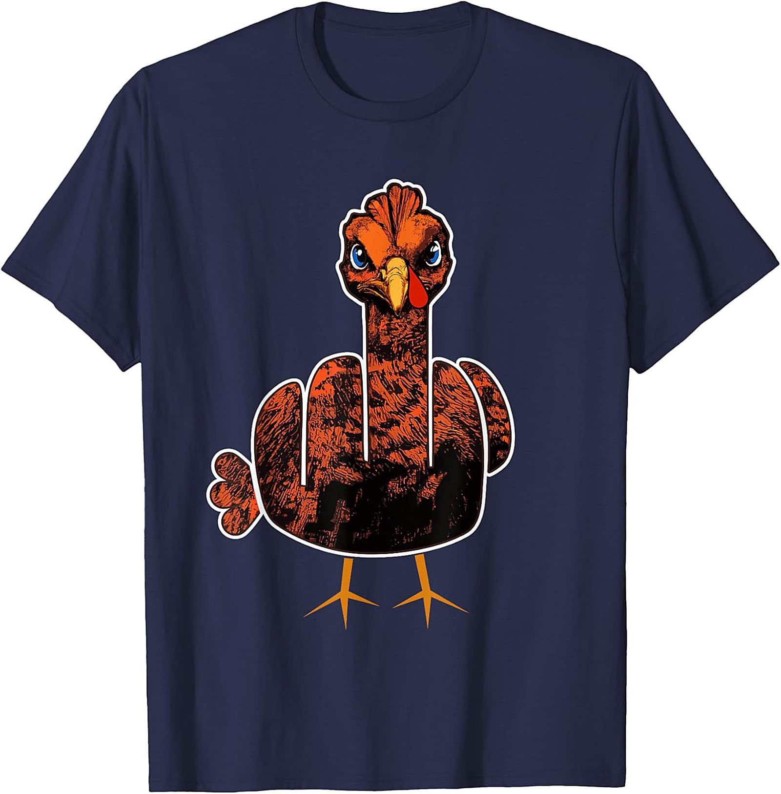 Angry Turkey Flipping Bird Funny T-Shirt | Thanksgiving Tee