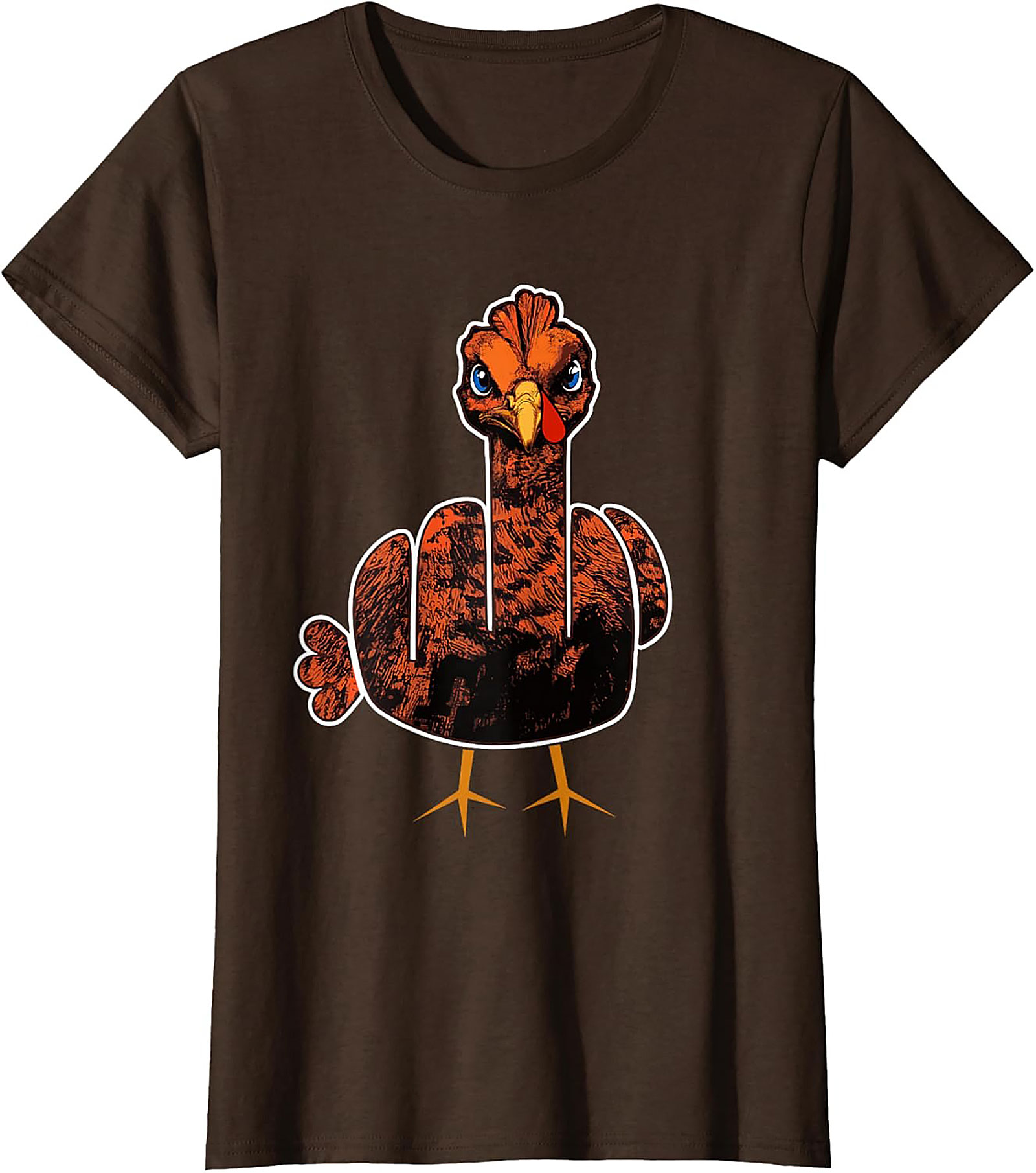 Angry Turkey Flipping Bird Funny T-Shirt | Thanksgiving Tee