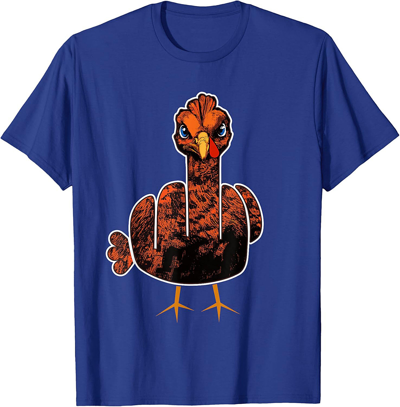 Angry Turkey Flipping Bird Funny T-Shirt | Thanksgiving Tee