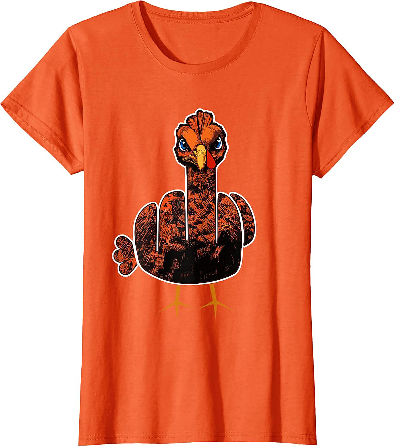 Angry Turkey Flipping Bird Funny T-Shirt | Thanksgiving Tee
