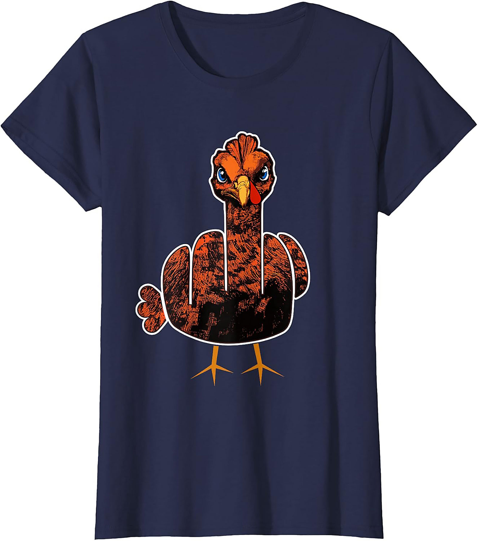 Angry Turkey Flipping Bird Funny T-Shirt | Thanksgiving Tee