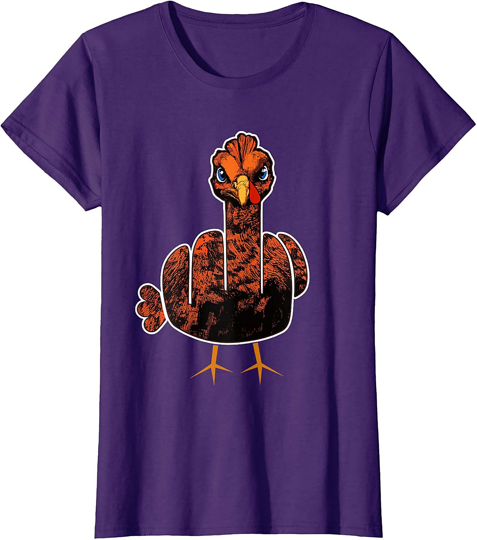 Angry Turkey Flipping Bird Funny T-Shirt | Thanksgiving Tee