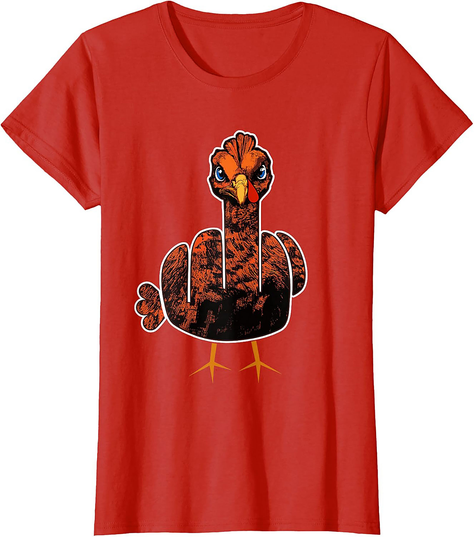 Angry Turkey Flipping Bird Funny T-Shirt | Thanksgiving Tee