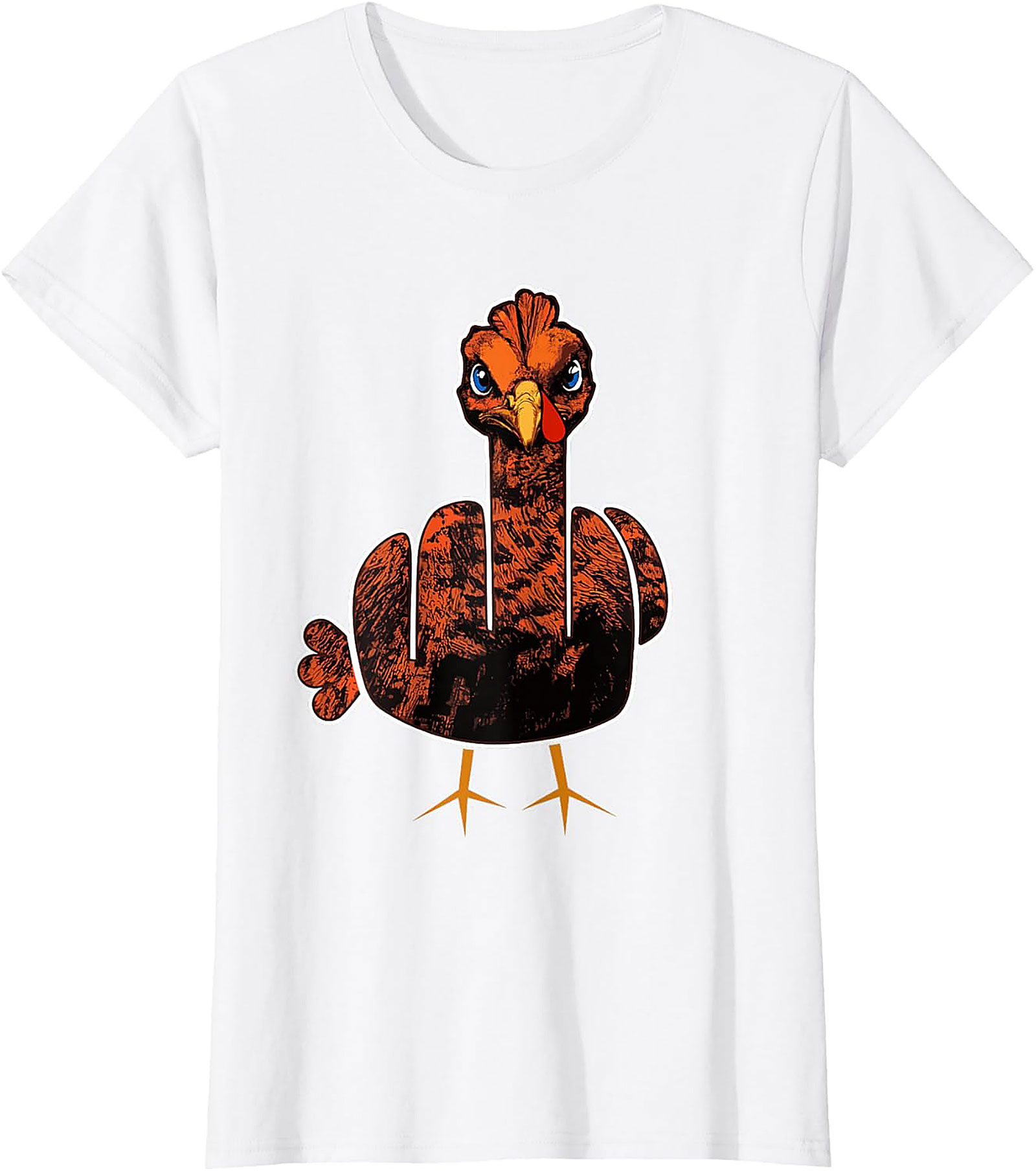 Angry Turkey Flipping Bird Funny T-Shirt | Thanksgiving Tee