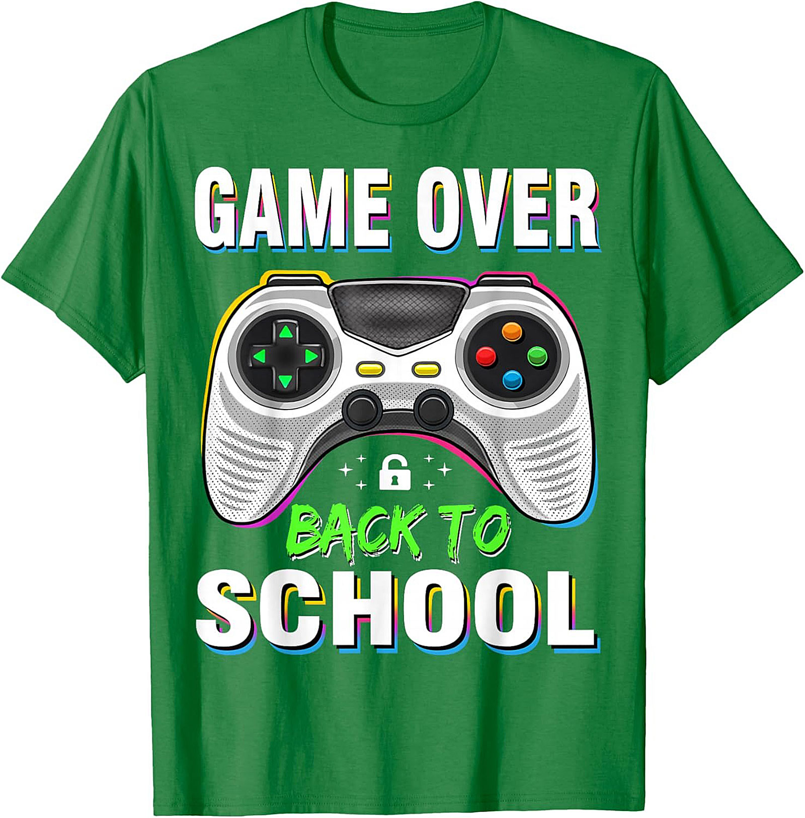 Game Over Back to School Gamer T-shirt | Funny Student Graphic Tee