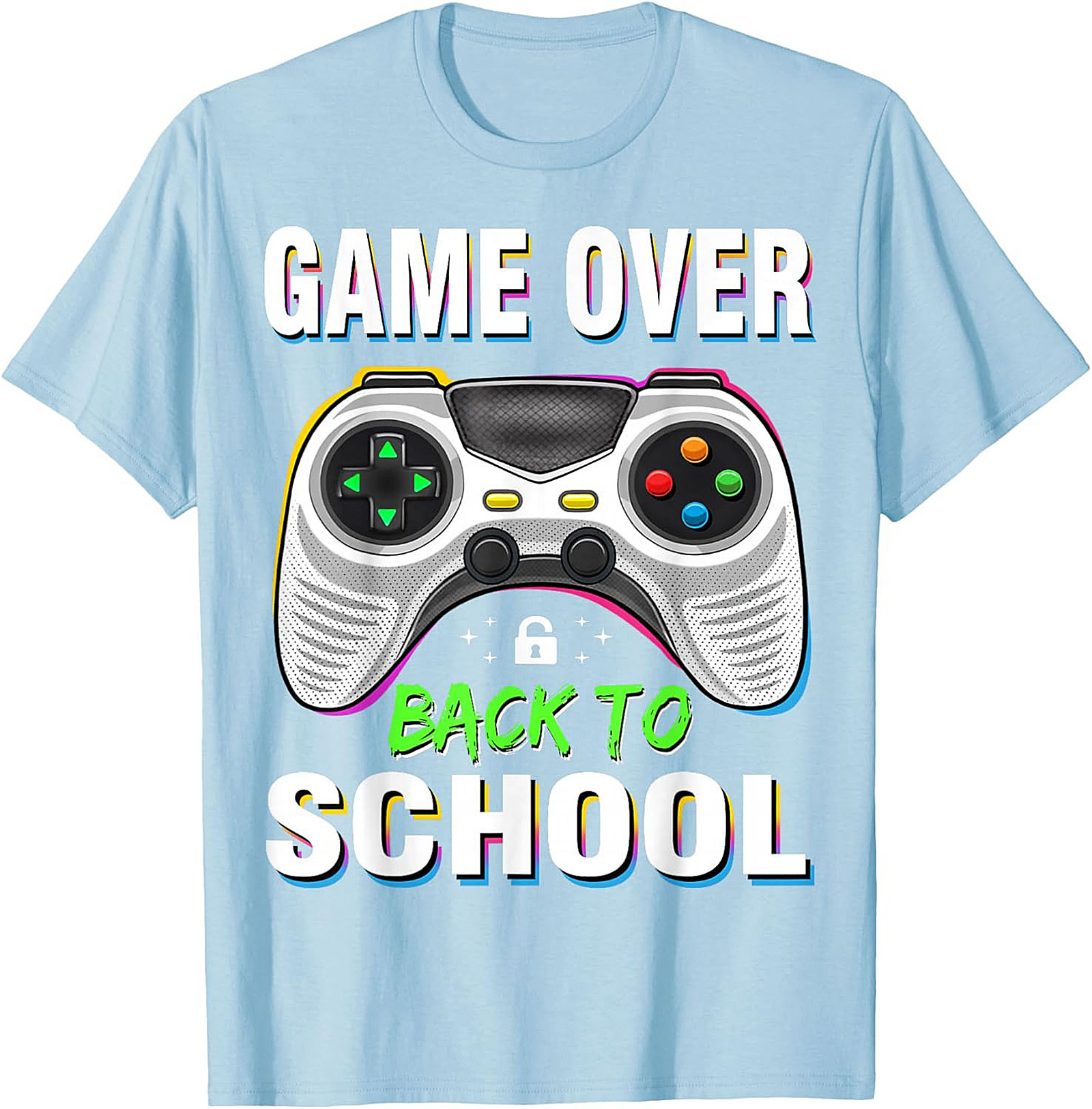 Game Over Back to School Gamer T-shirt | Funny Student Graphic Tee