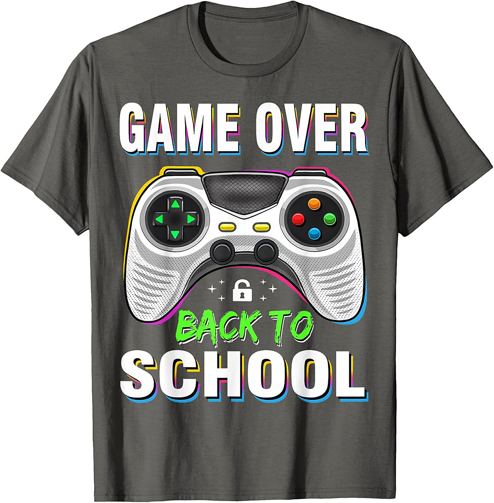 Game Over Back to School Gamer T-shirt | Funny Student Graphic Tee