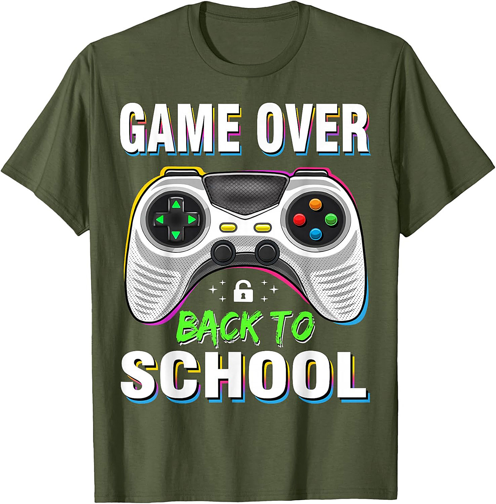 Game Over Back to School Gamer T-shirt | Funny Student Graphic Tee