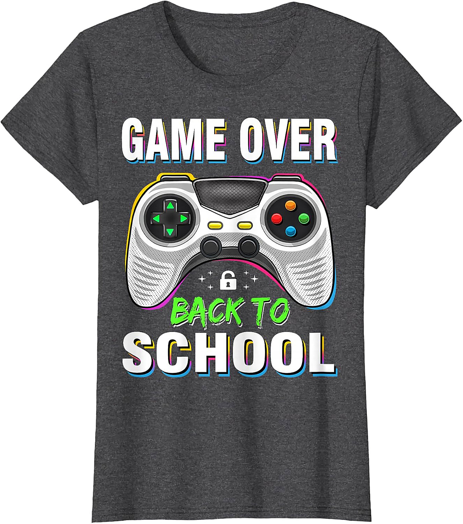 Game Over Back to School Gamer T-shirt | Funny Student Graphic Tee