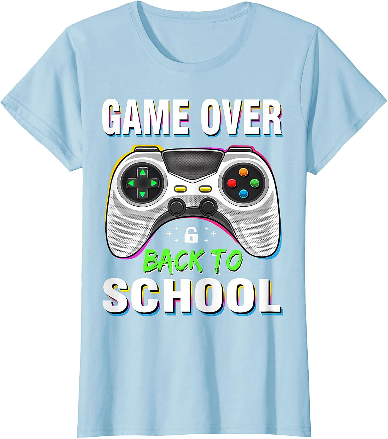 Game Over Back to School Gamer T-shirt | Funny Student Graphic Tee