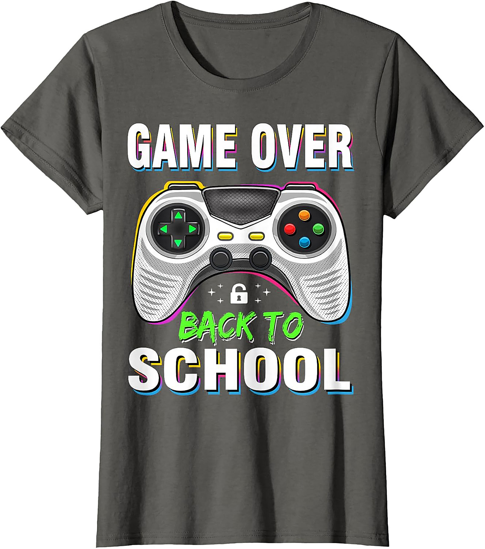 Game Over Back to School Gamer T-shirt | Funny Student Graphic Tee