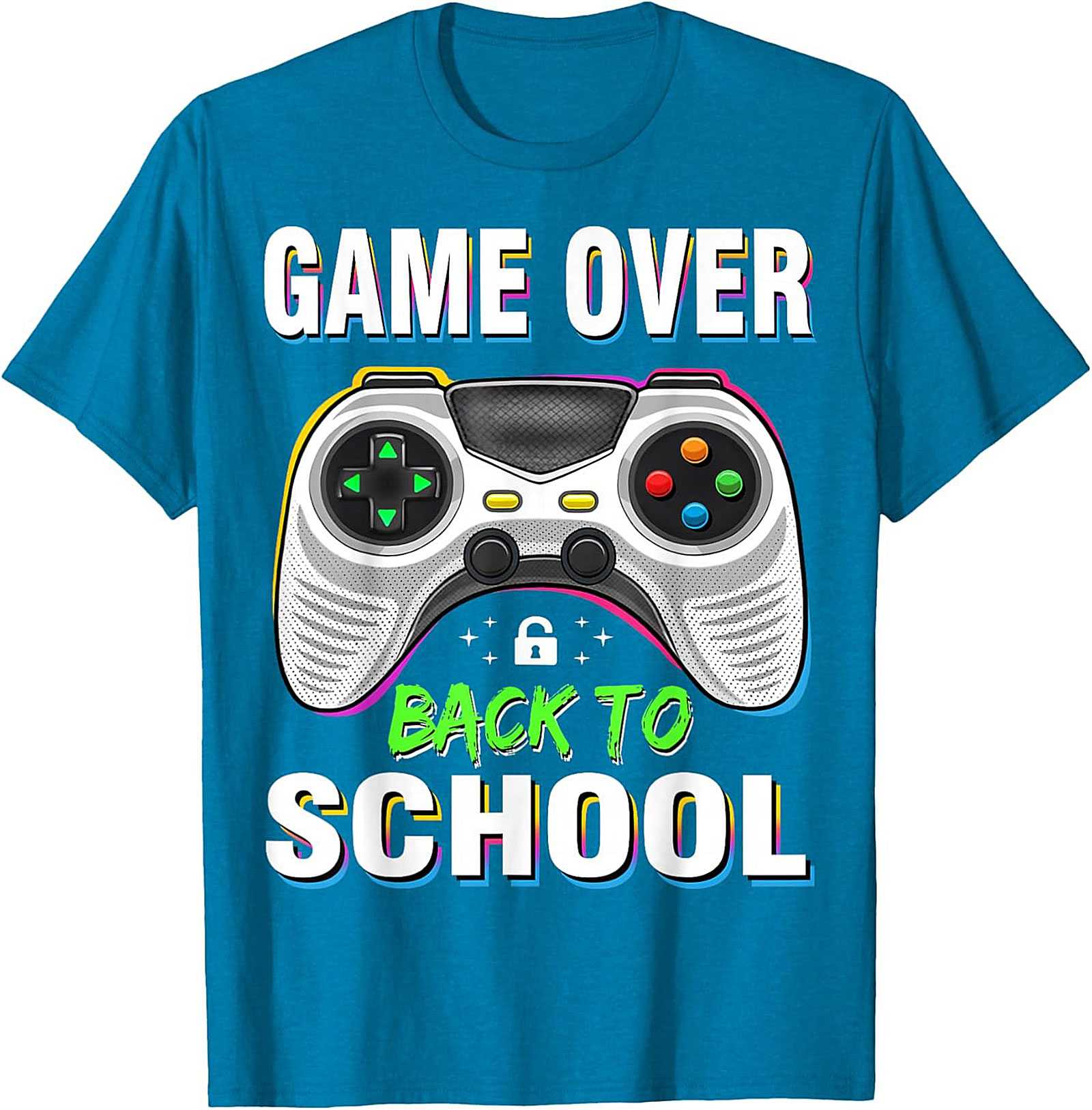 Game Over Back to School Gamer T-shirt | Funny Student Graphic Tee
