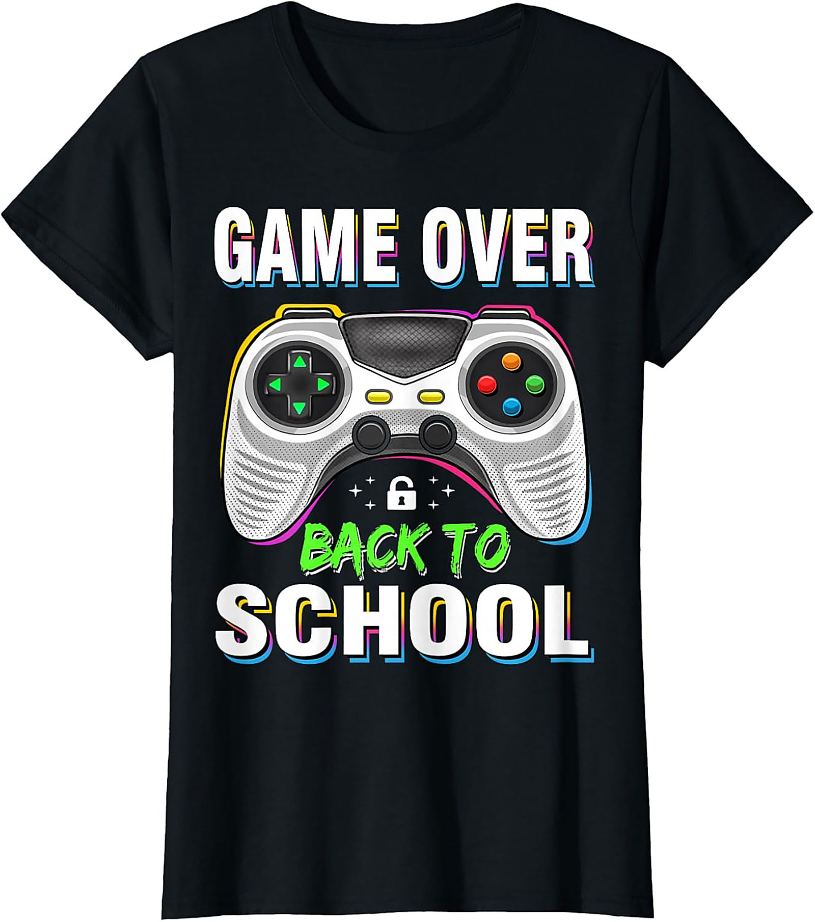 Game Over Back to School Gamer T-shirt | Funny Student Graphic Tee