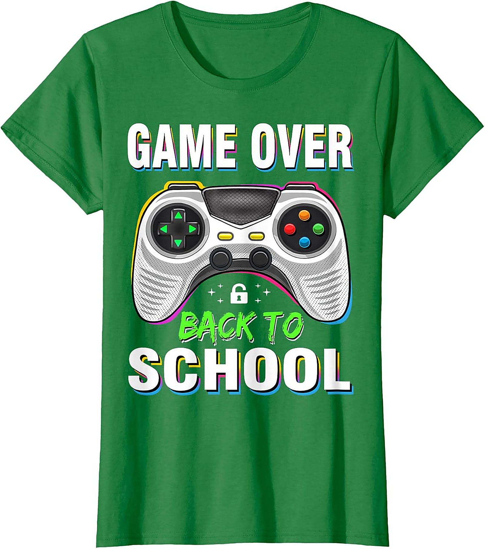 Game Over Back to School Gamer T-shirt | Funny Student Graphic Tee