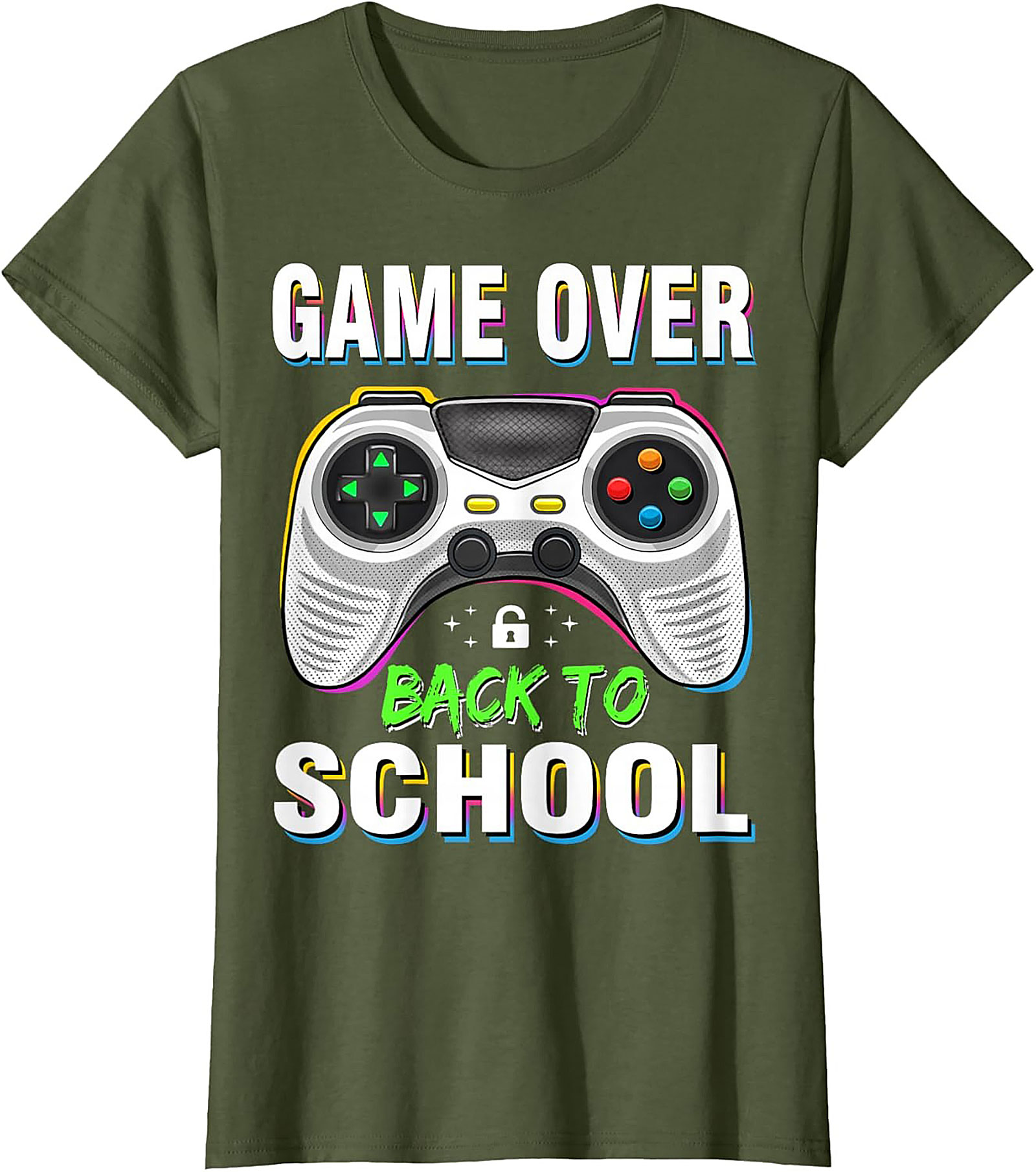 Game Over Back to School Gamer T-shirt | Funny Student Graphic Tee
