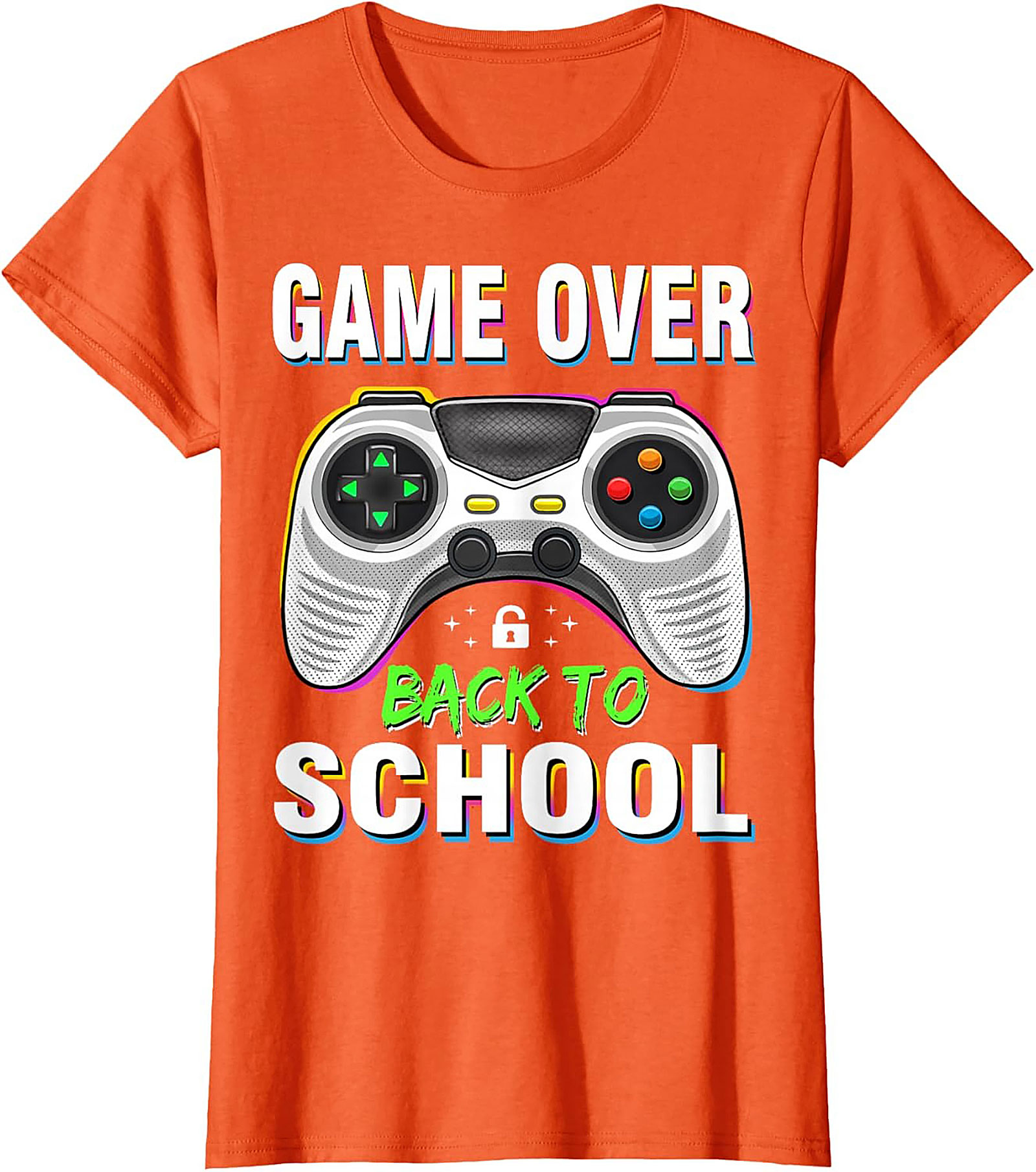 Game Over Back to School Gamer T-shirt | Funny Student Graphic Tee