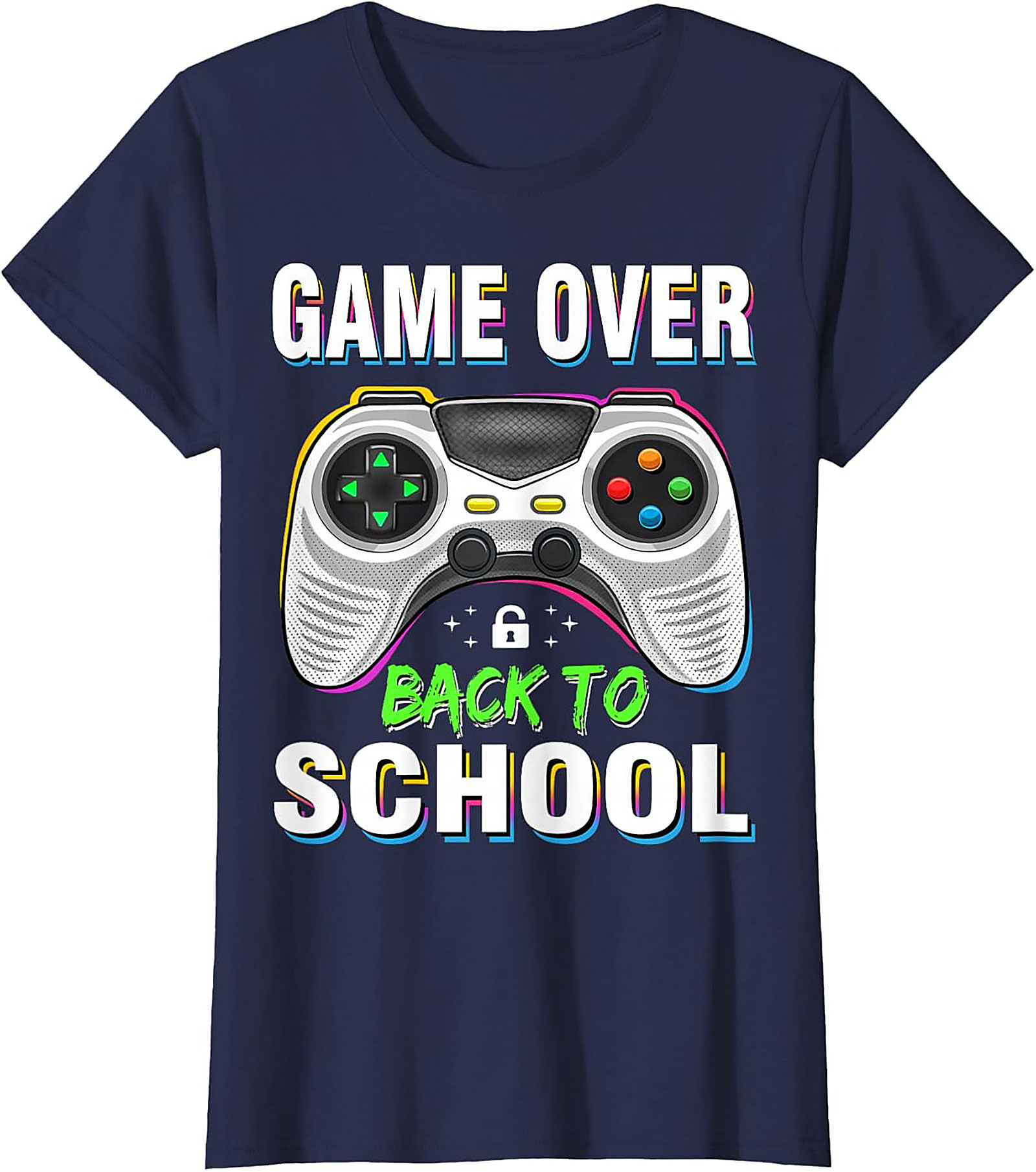 Game Over Back to School Gamer T-shirt | Funny Student Graphic Tee