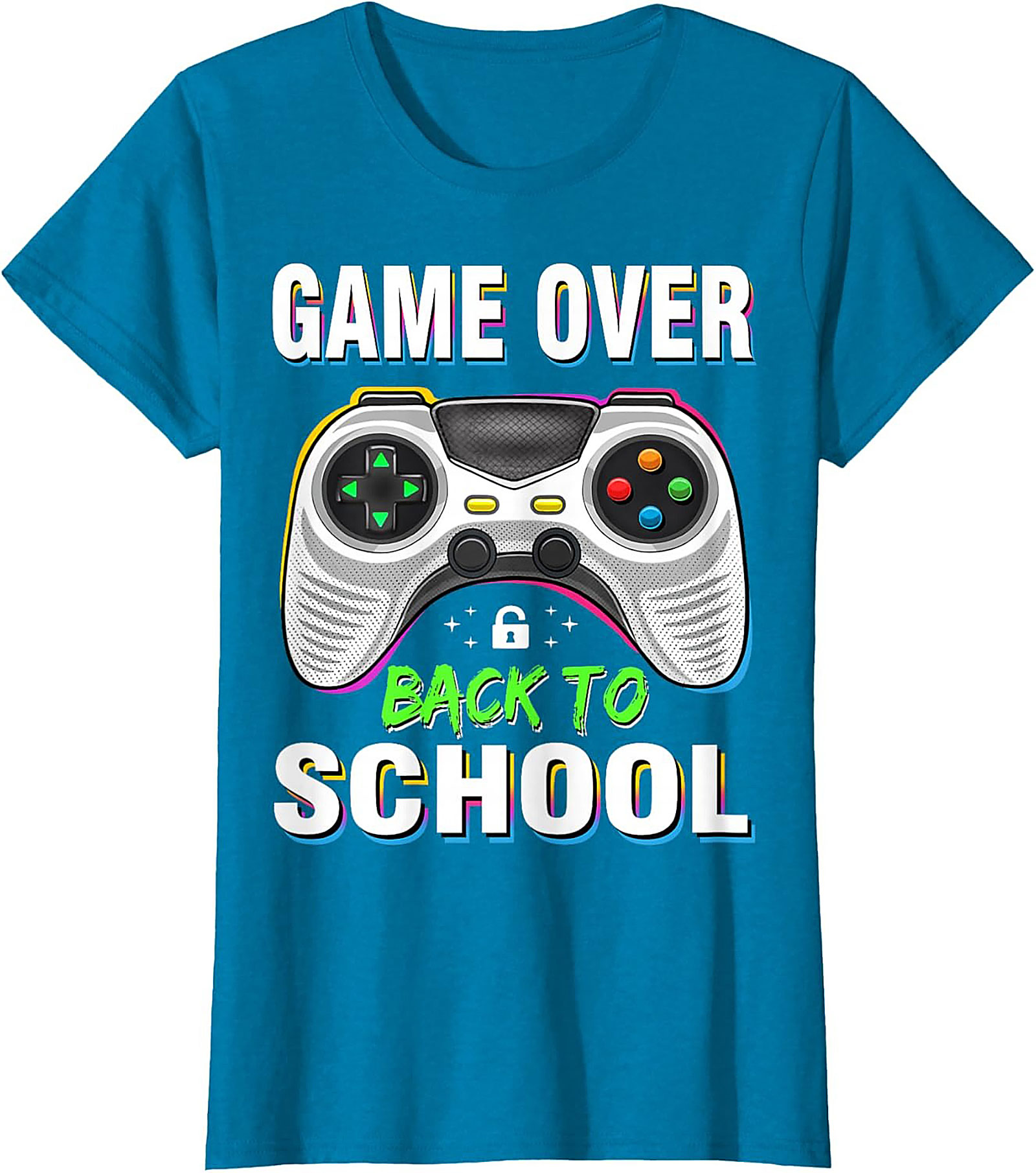 Game Over Back to School Gamer T-shirt | Funny Student Graphic Tee